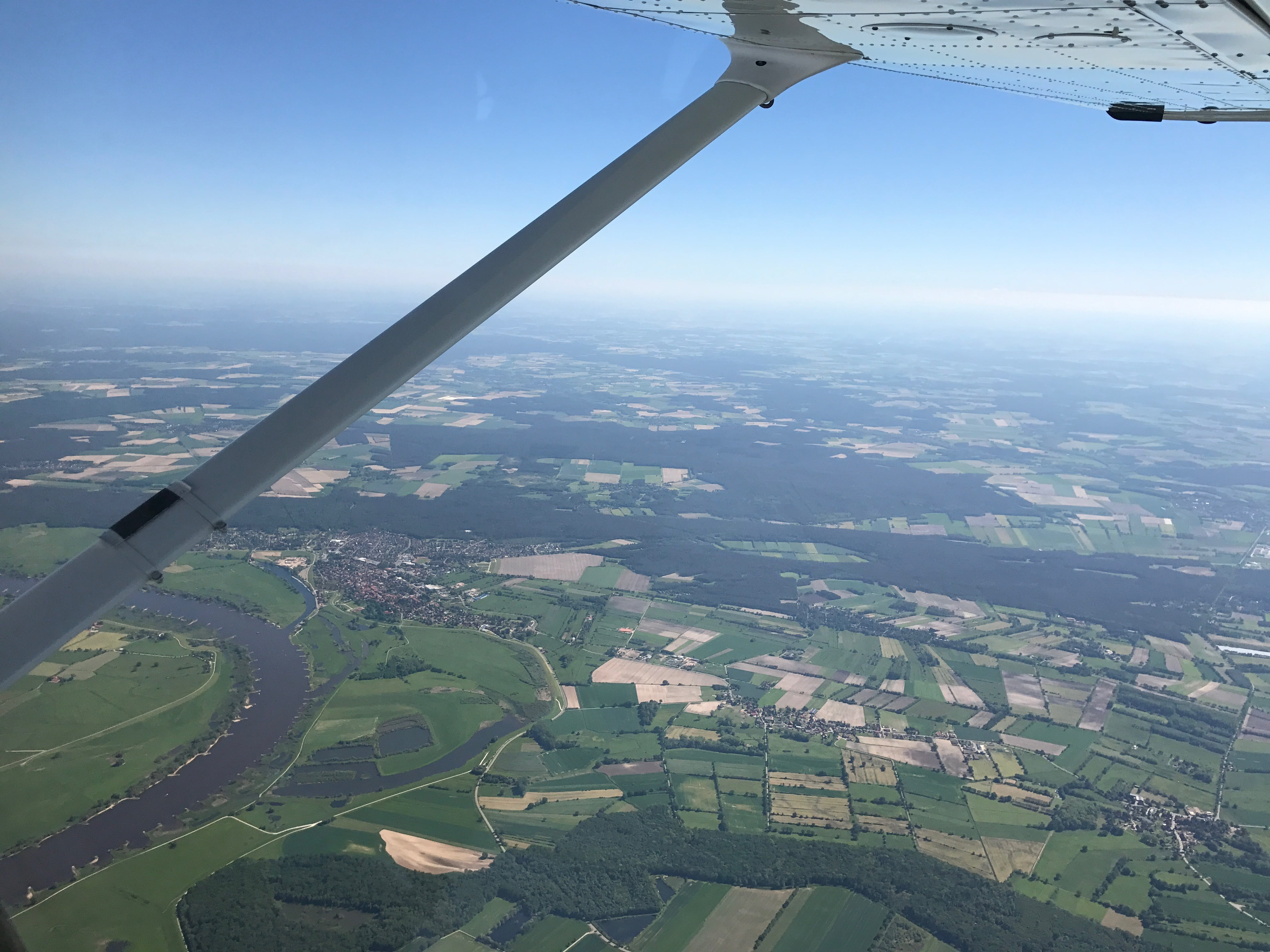 rural scene, blue, transportation, field, wing, outdoors, travel, aerial view, beauty in nature, environment, aircraft wing, mode of transportation, green, HD Wallpaper