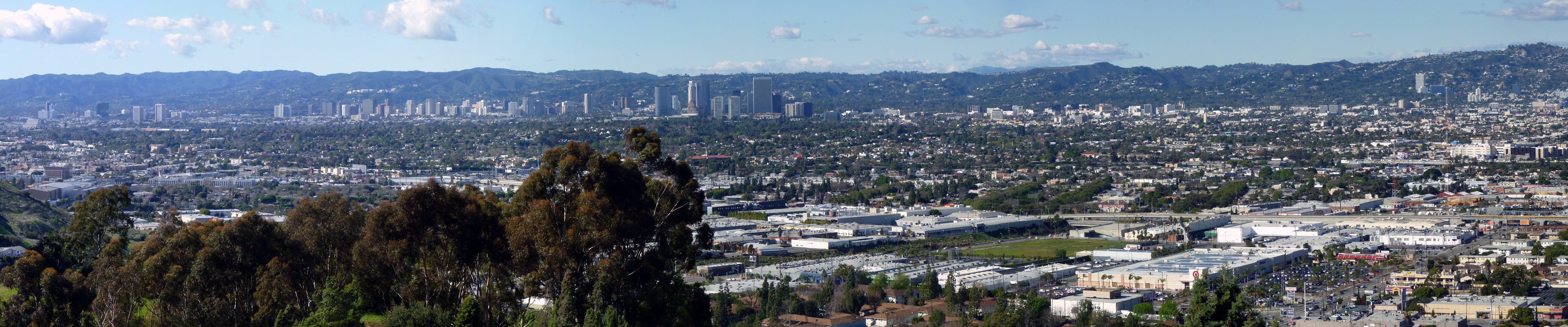 triple screen, Los Angeles, city, 5K, HD Wallpaper