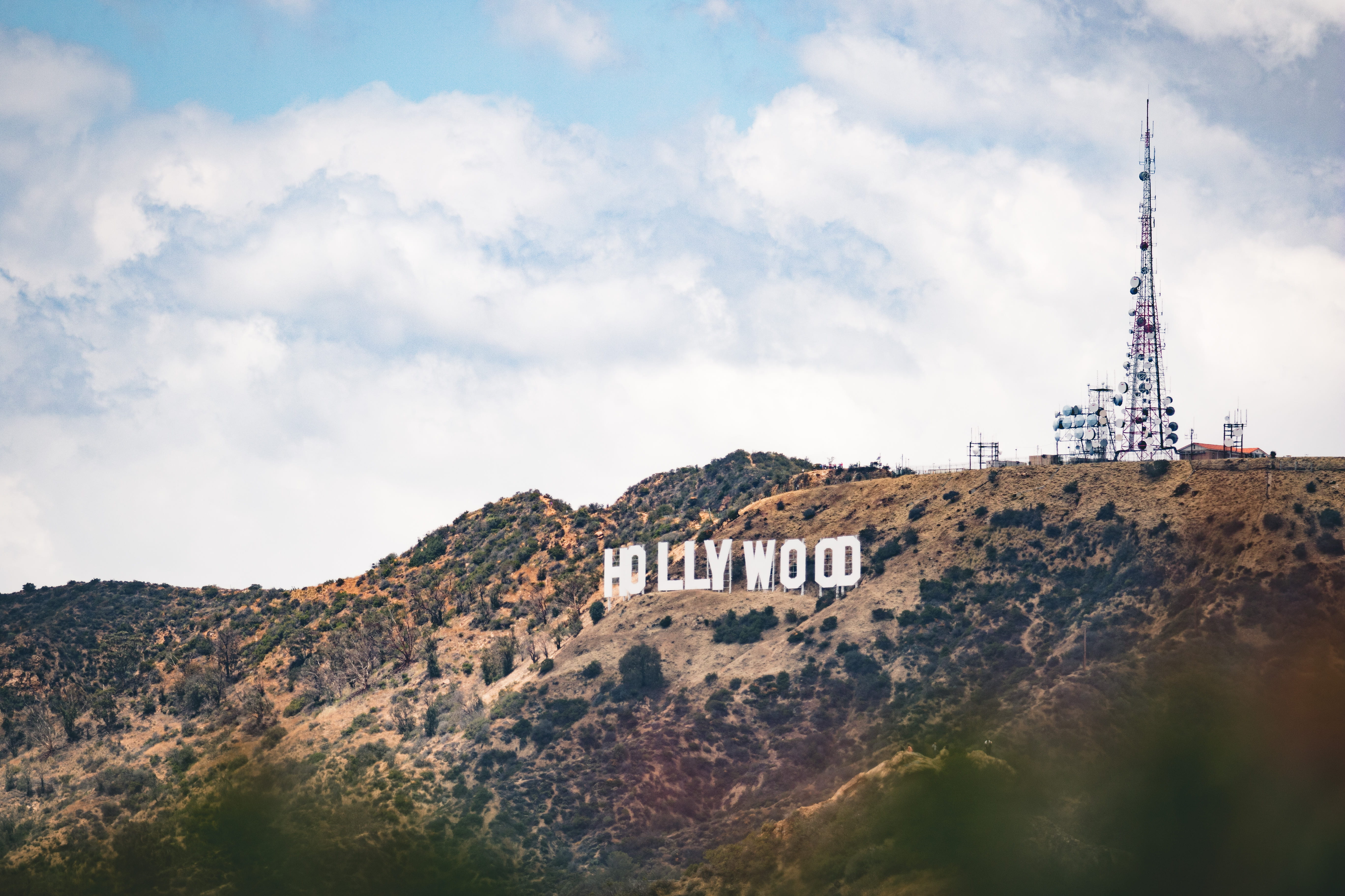 built structure, travel destinations, photography, outdoors, travel, the past, california, low angle view, sign, history, hollywood, no people, text, white, HD Wallpaper