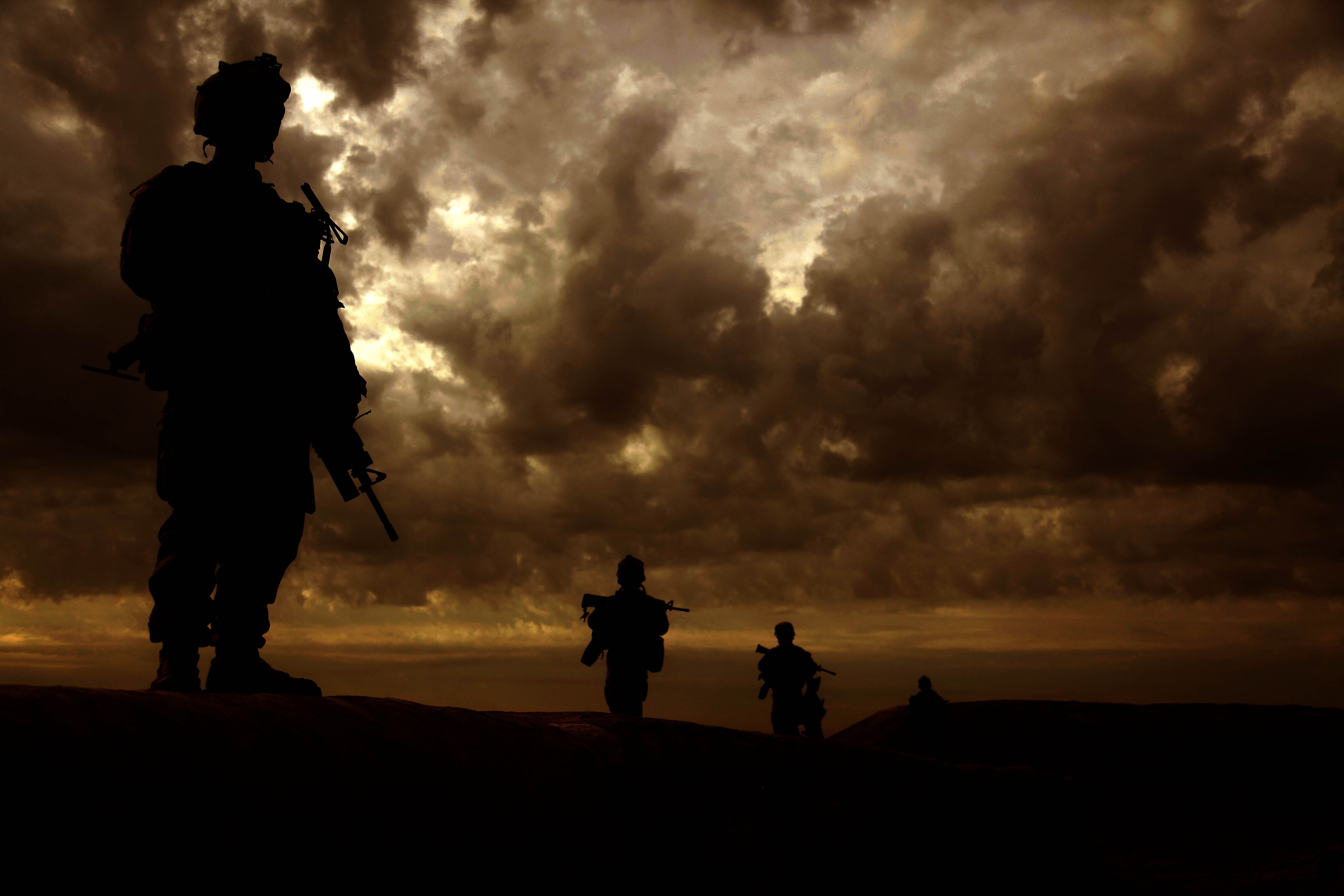 hd, war, night, 5K, silhouette, x, aircraft, afghanistan, marines, Clouds, art, military, HD Wallpaper