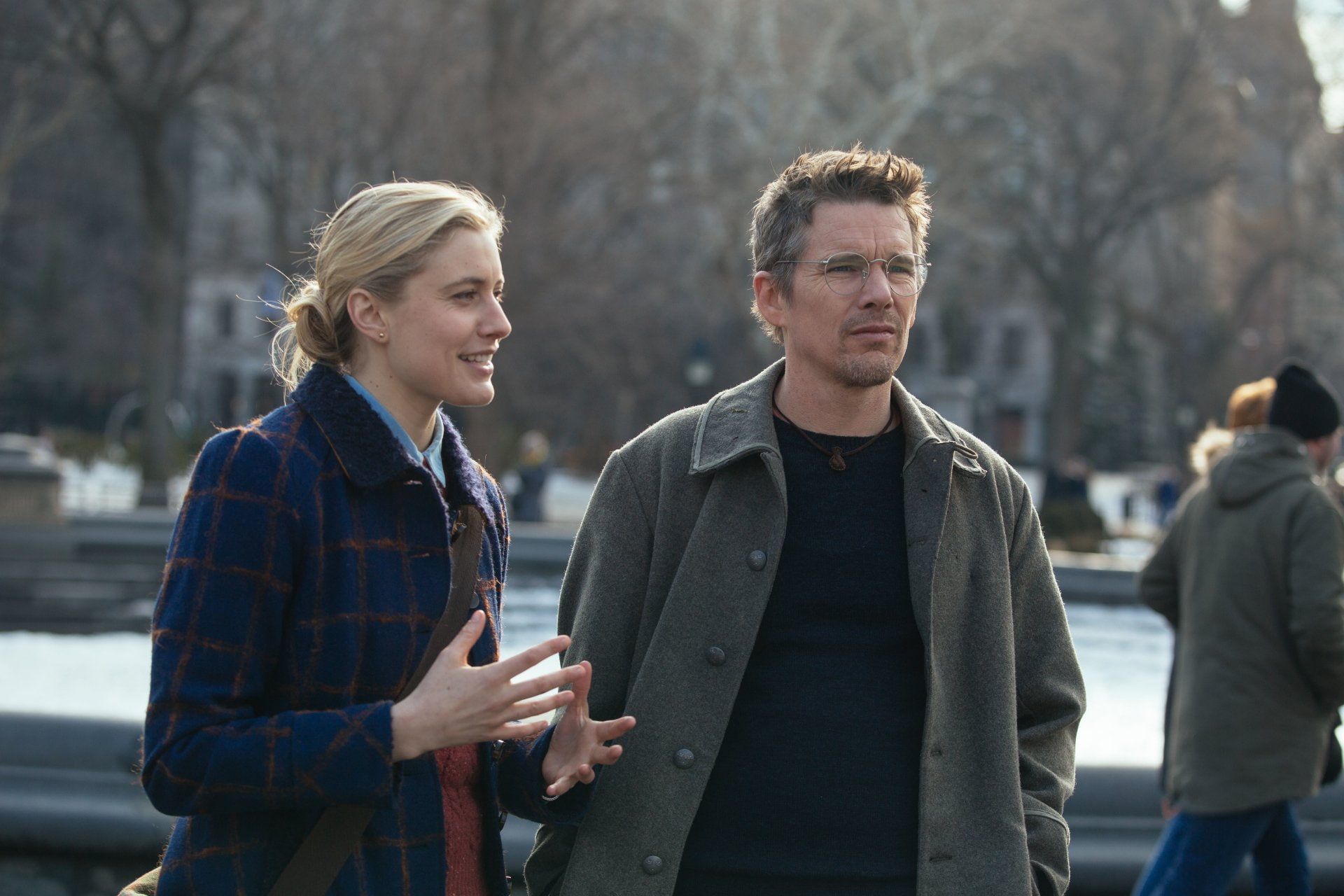 Greta Gerwig, 1080P, Ethan Hawke, Movie, Maggies Plan, HD Wallpaper