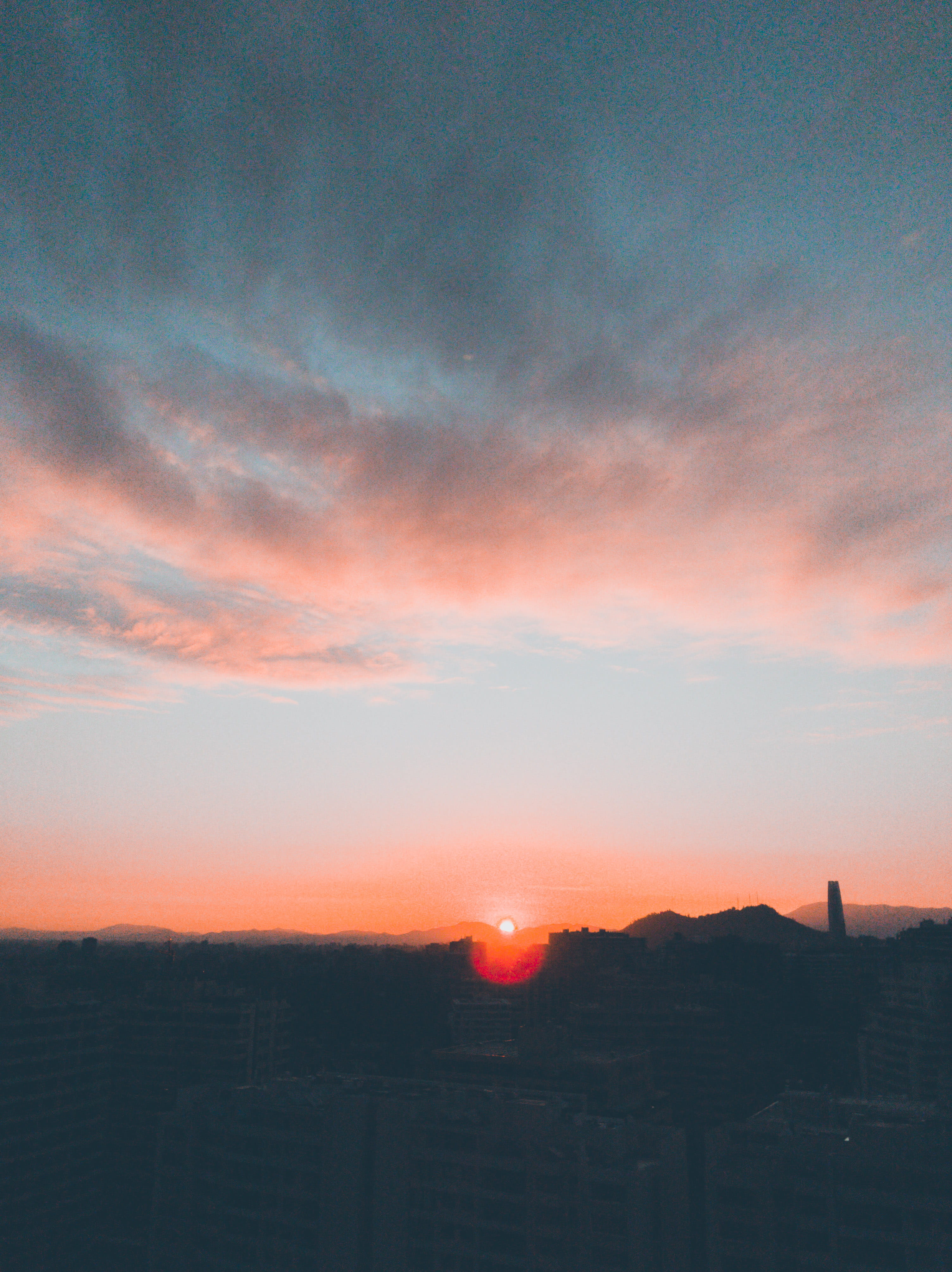 4K, silhouette, tranquility, tranquil scene, residential district, nature, no people, las condes, beauty in nature, santiago, scenics - nature, architecture, Phone HD Wallpaper
