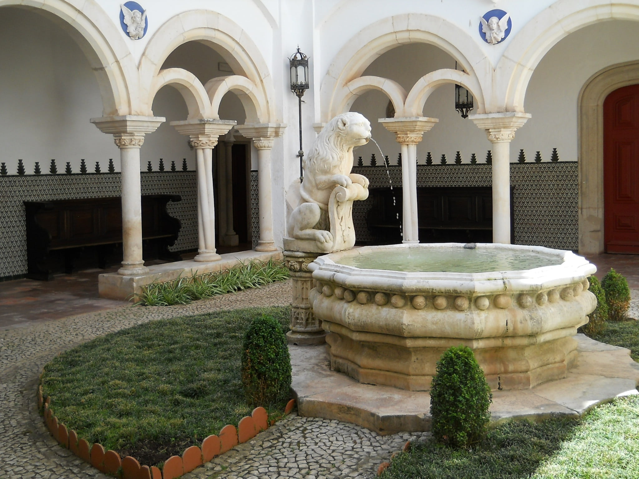 place of worship, statue, arch, portugal, no people, nature, fountain, the past, water, the museum condes de castro magalhães, arcade, cascais, building exterior, HD Wallpaper