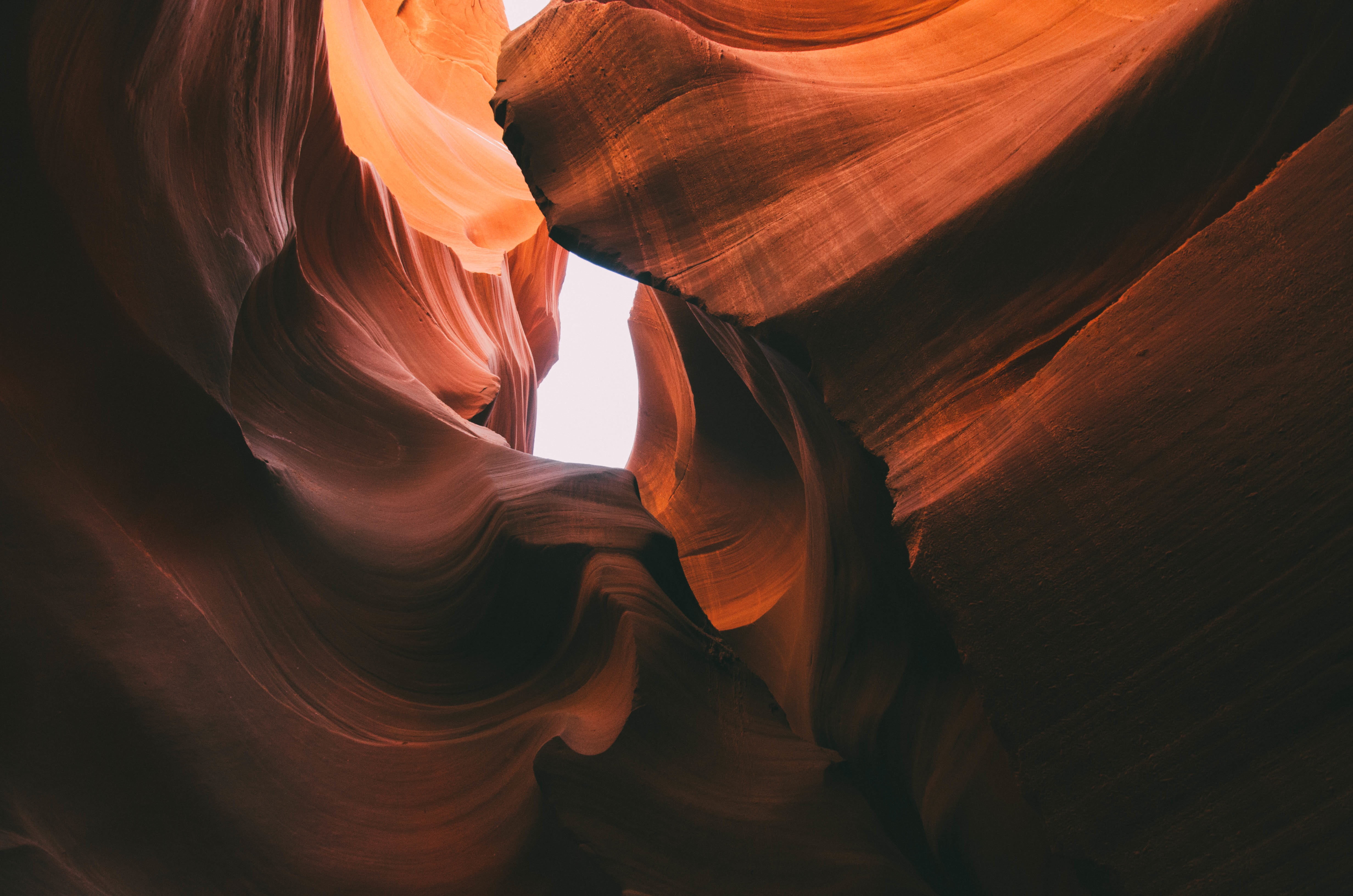 sandstone, day, physical geography, 4K, eroded, formation, beauty in nature, natural pattern, one person, travel destinations, rocks, canyon, cave, travel, HD Wallpaper