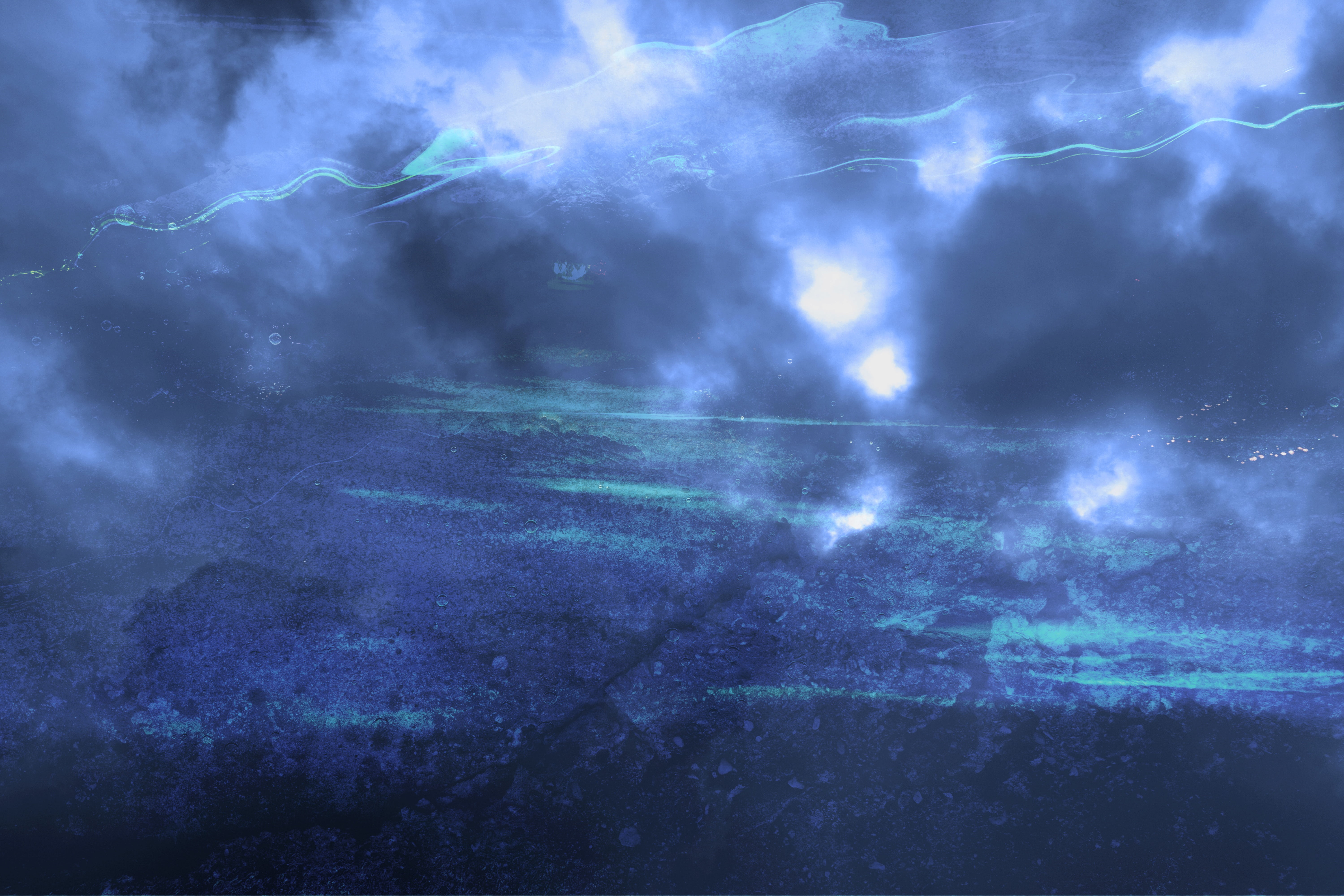 deep, 5K, texture, ocean, dark, nature, meteorology, abstract backgrounds, environment, backgrounds, no people, night, sky, cloud - sky, lightning, mystery, HD Wallpaper