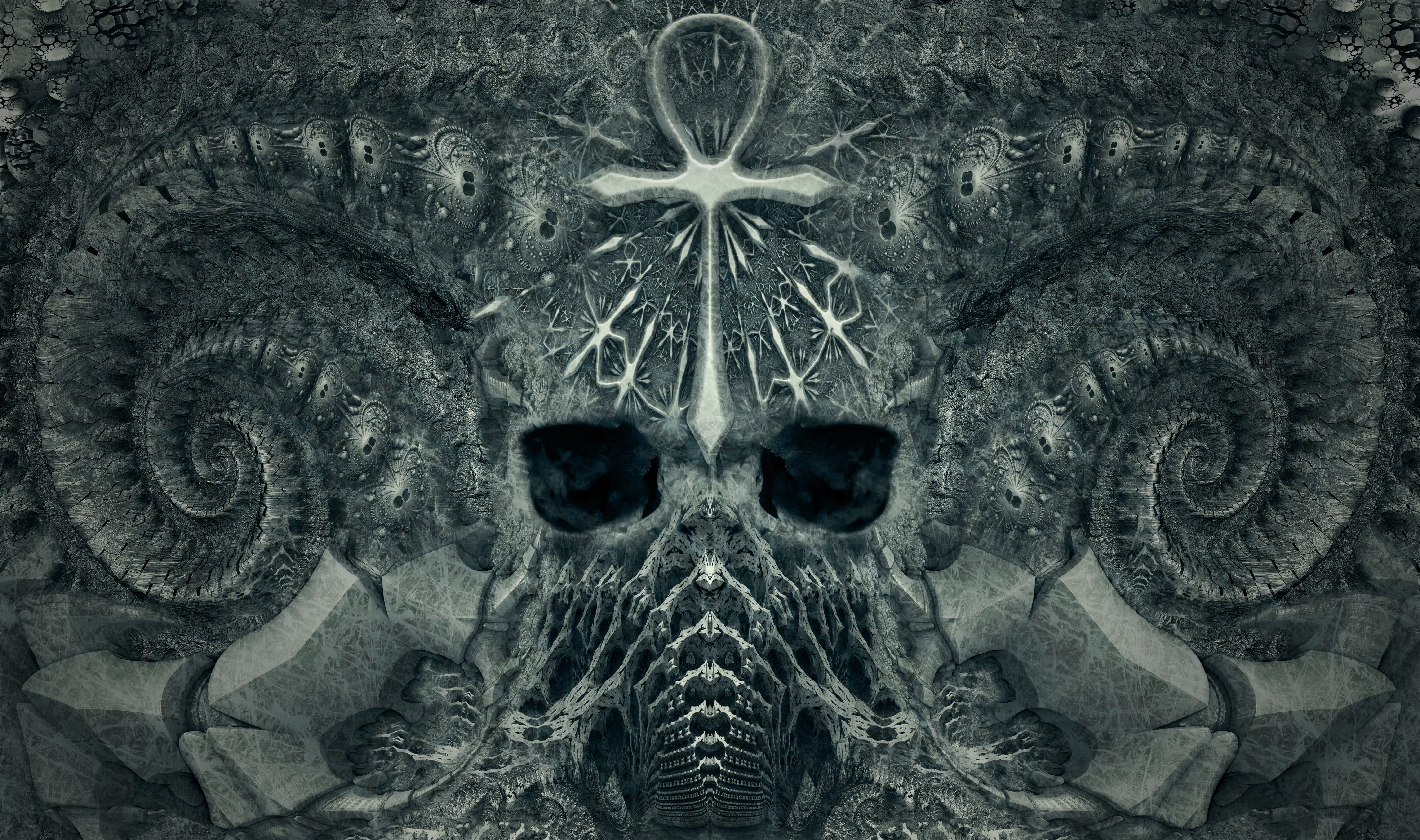 carving, abstract, craft, digital composite, outdoors, full frame, representation, human representation, dark, ornate, desktop, art and craft, ankh, nature, HD Wallpaper