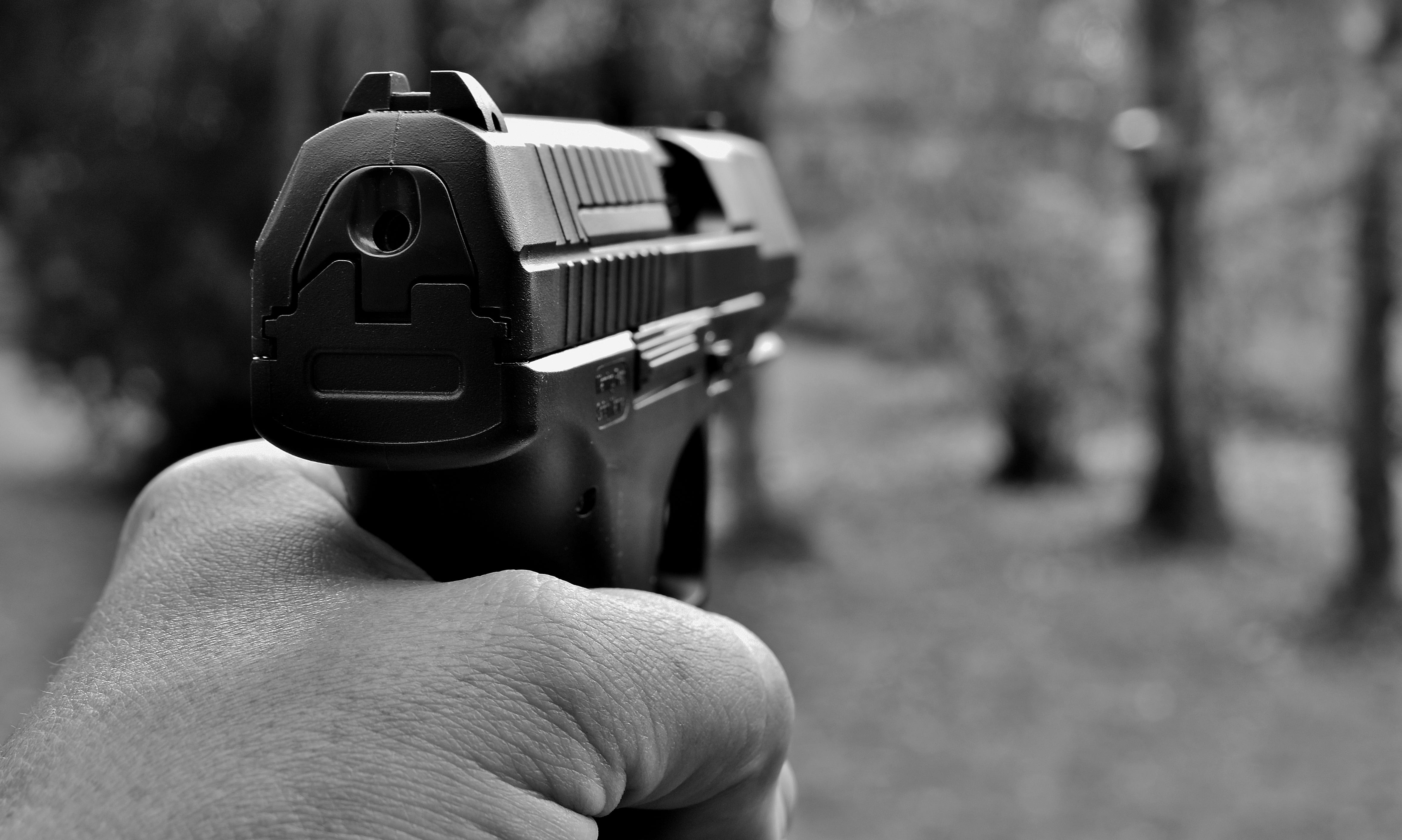sign, violent, people, protect, focus on foreground, aggression, run, day, secure, human body part, aiming, ammunition, gun, real people, target, hand, HD Wallpaper