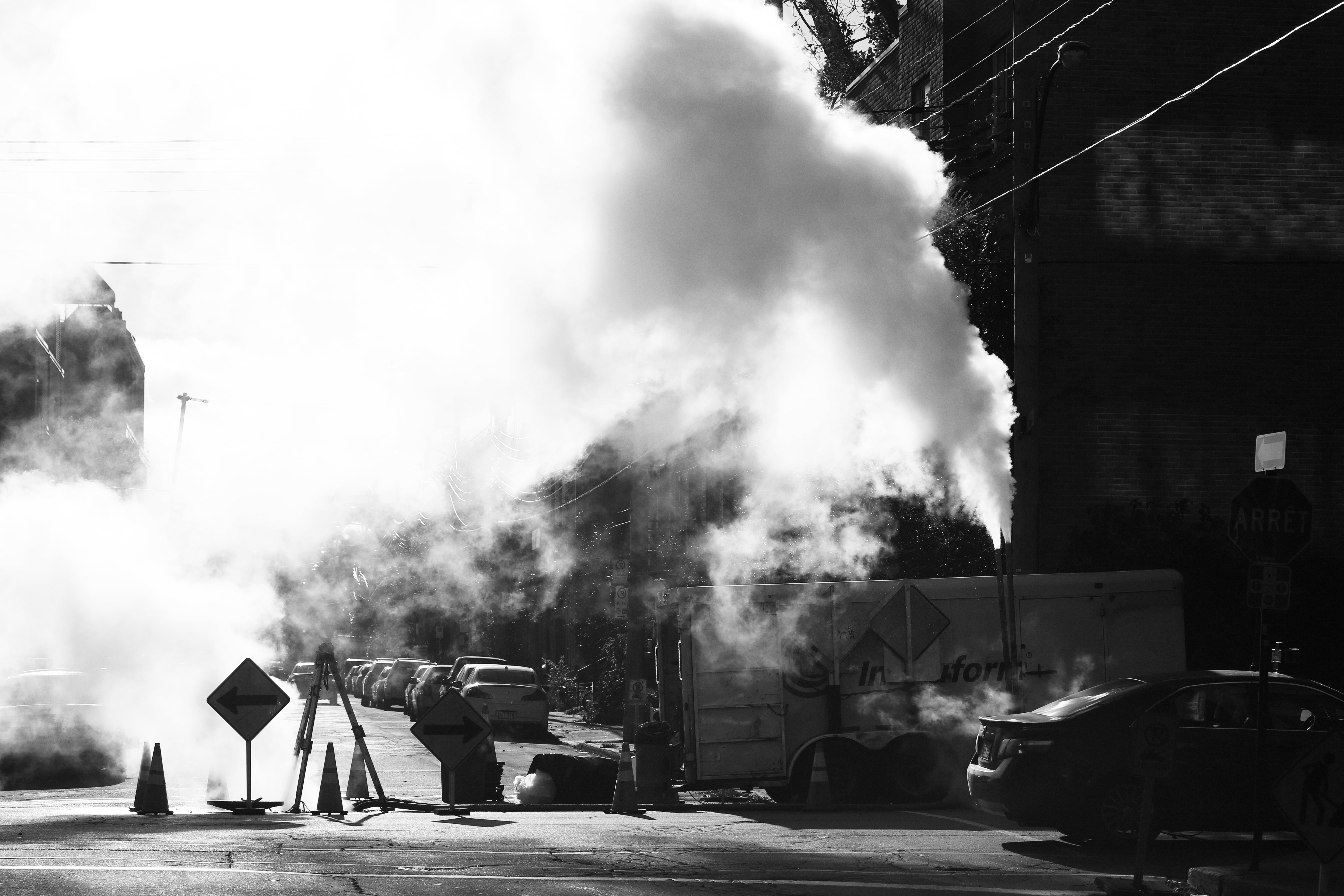 no people, outdoors, pollution, sky, nature, building exterior, photo, heat - temperature, architecture, real people, destruction, day, air pollution, smoke stack, HD Wallpaper