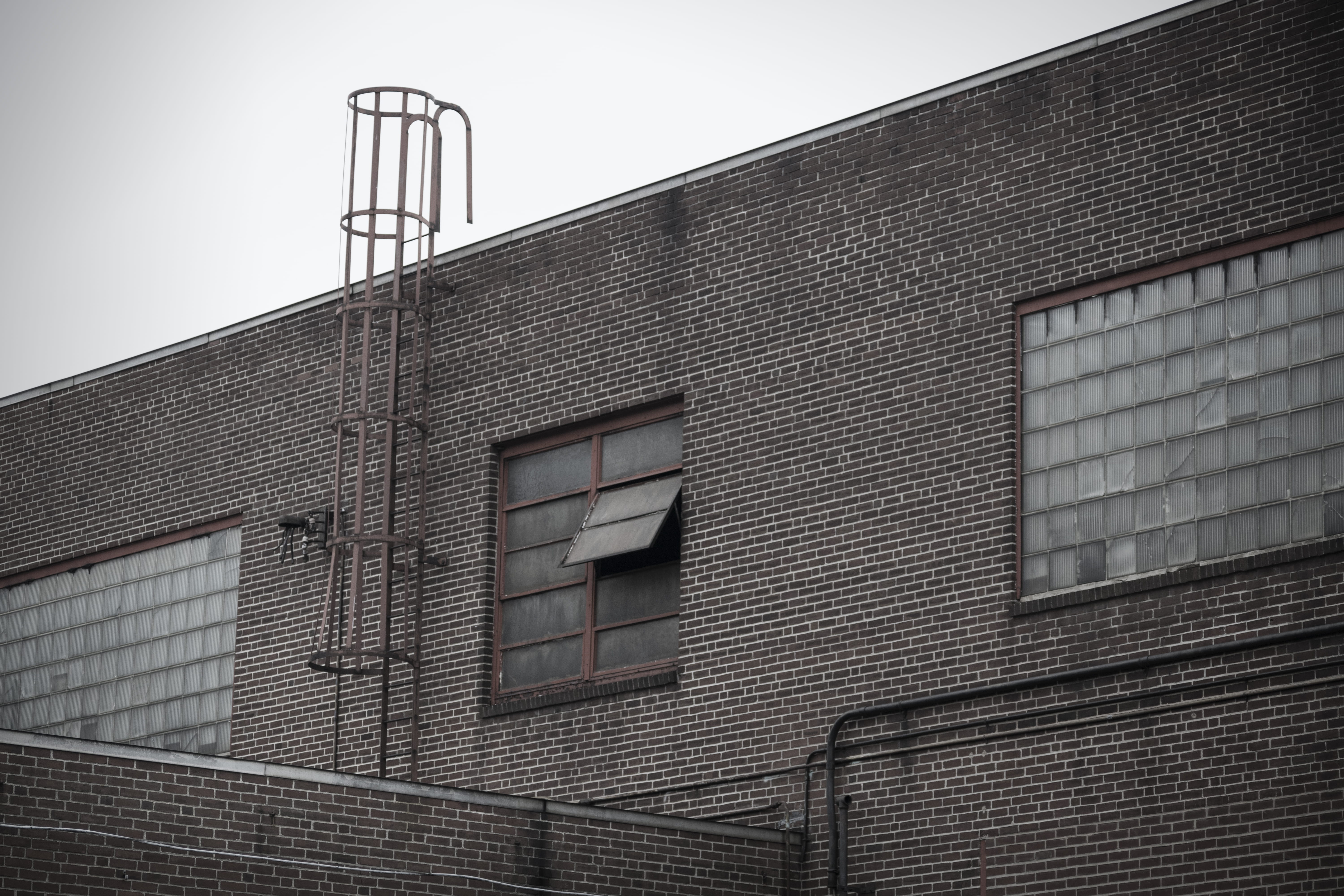 brown, wall - building feature, nature, day, residential district, outdoors, low angle view, Abandoned Building, concrete, 5K, brick wall, architecture And Buildings, HD Wallpaper