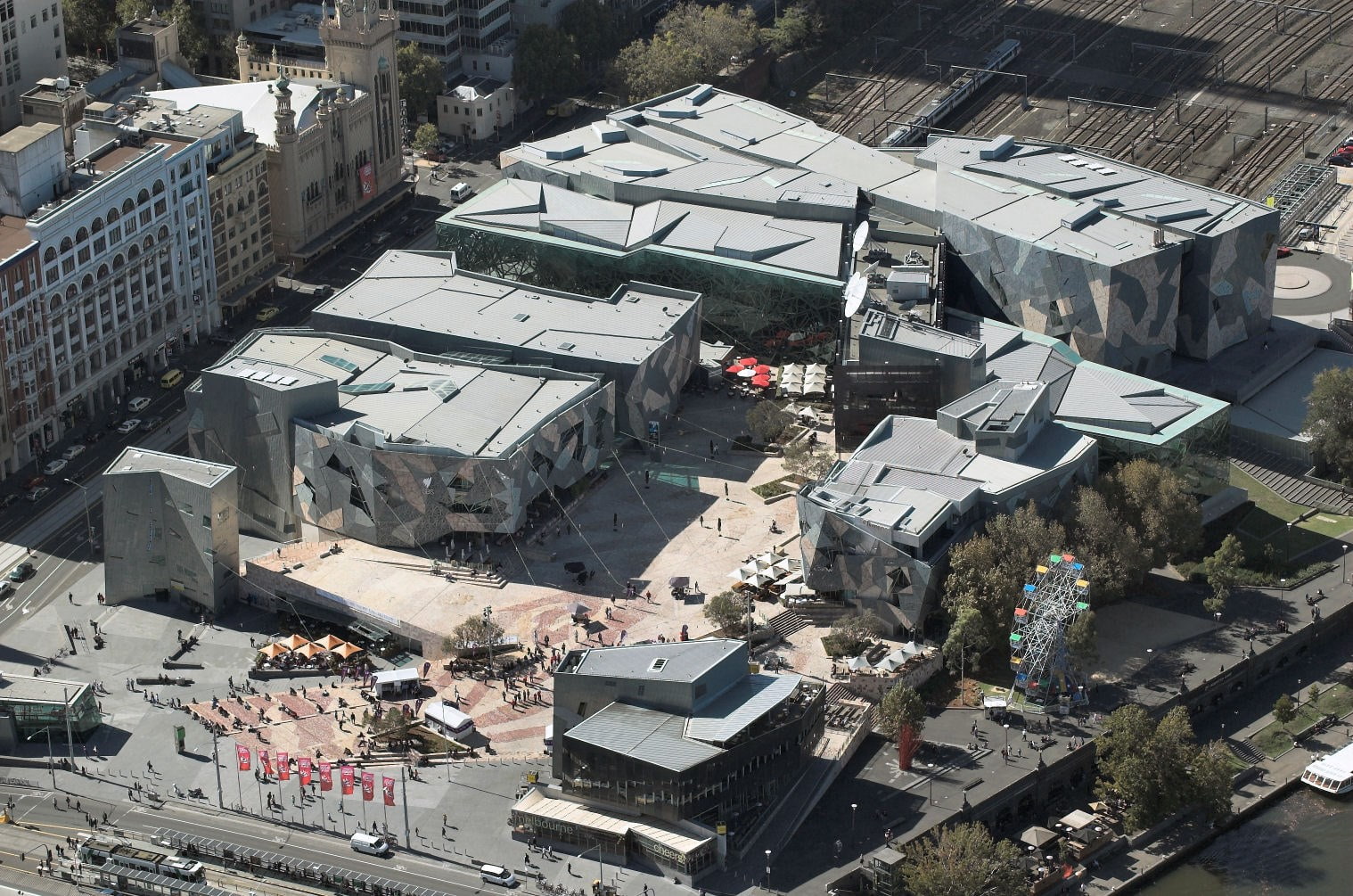 720P, federation square melbourne australia, HD Wallpaper