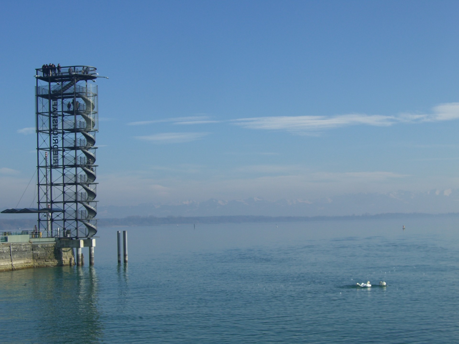 mode of transportation, blue, industry, 1080P, outdoors, nature, cloud - sky, lake constance, sky, waterfront, friedrichshafen, nautical vessel, day, sea, HD Wallpaper