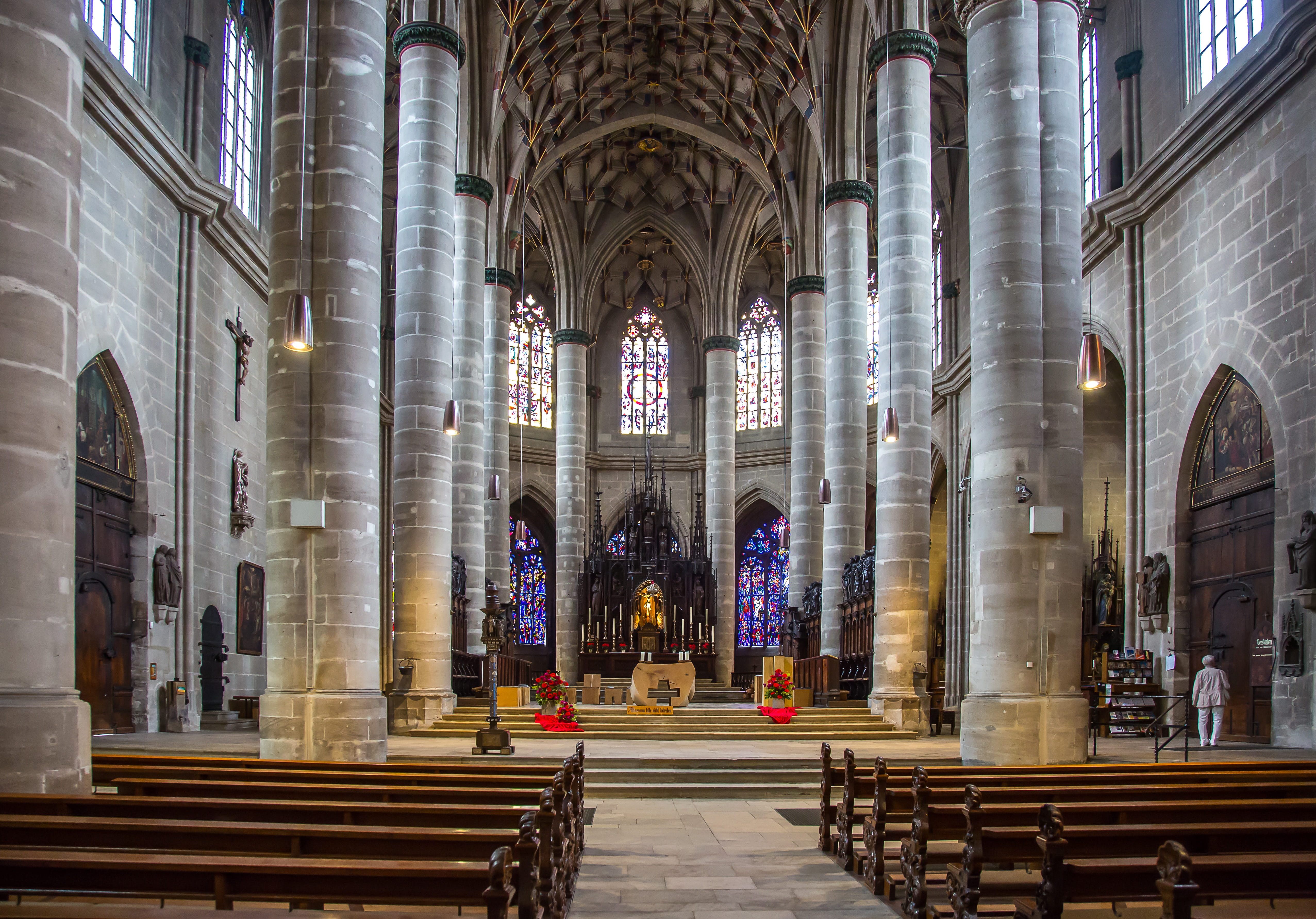 Swabian, christianity, the past, history, place of worship, gothic style, Gothic, travel destinations, seat, architecture, religion, swabian gmünd, building exterior, HD Wallpaper