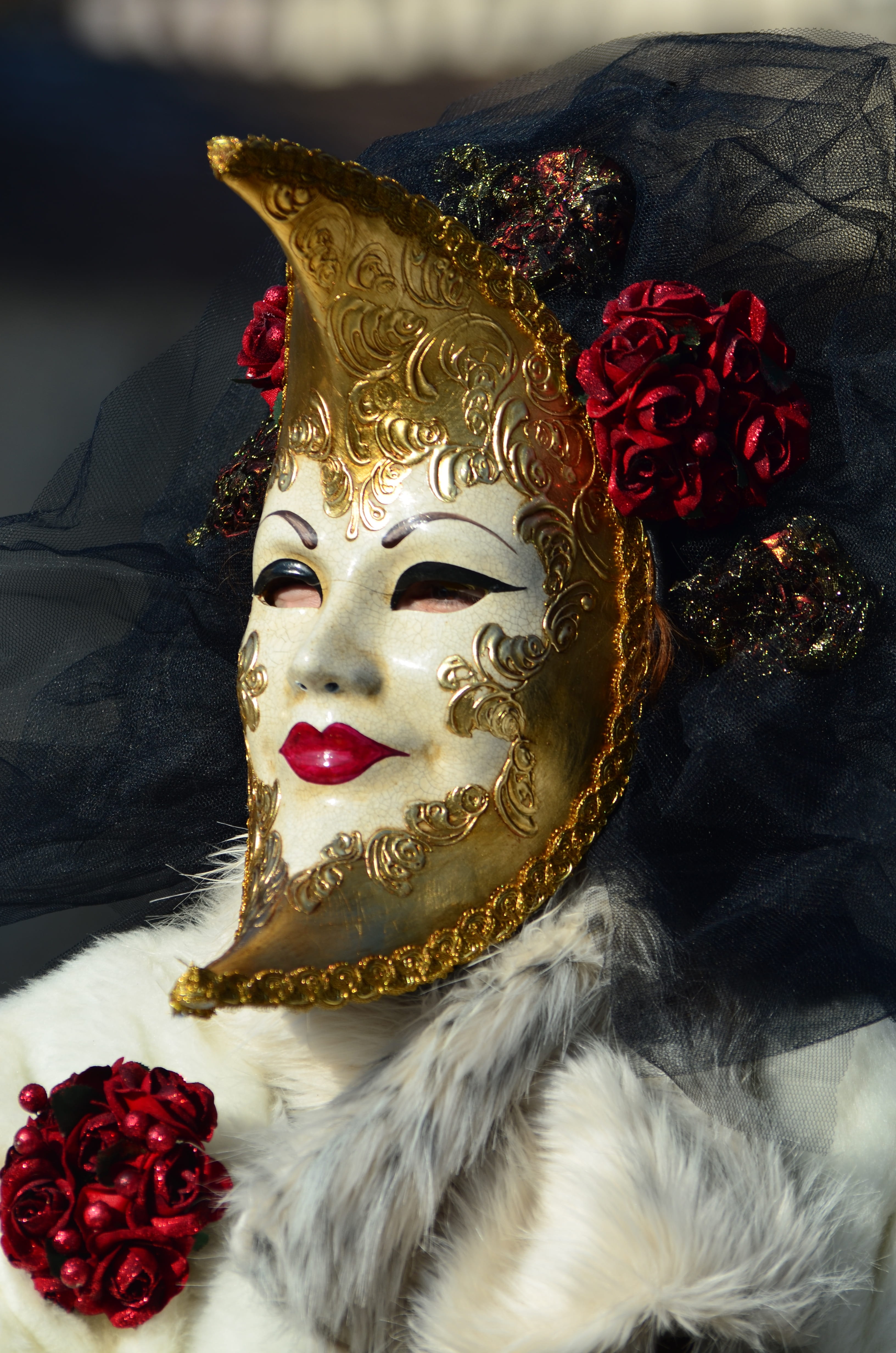 person, gold colored, art and craft, sun, representation, moon, carnival - celebration event, red, venice, mask - disguise, schwäbisch hall, face, wig, Phone HD Wallpaper