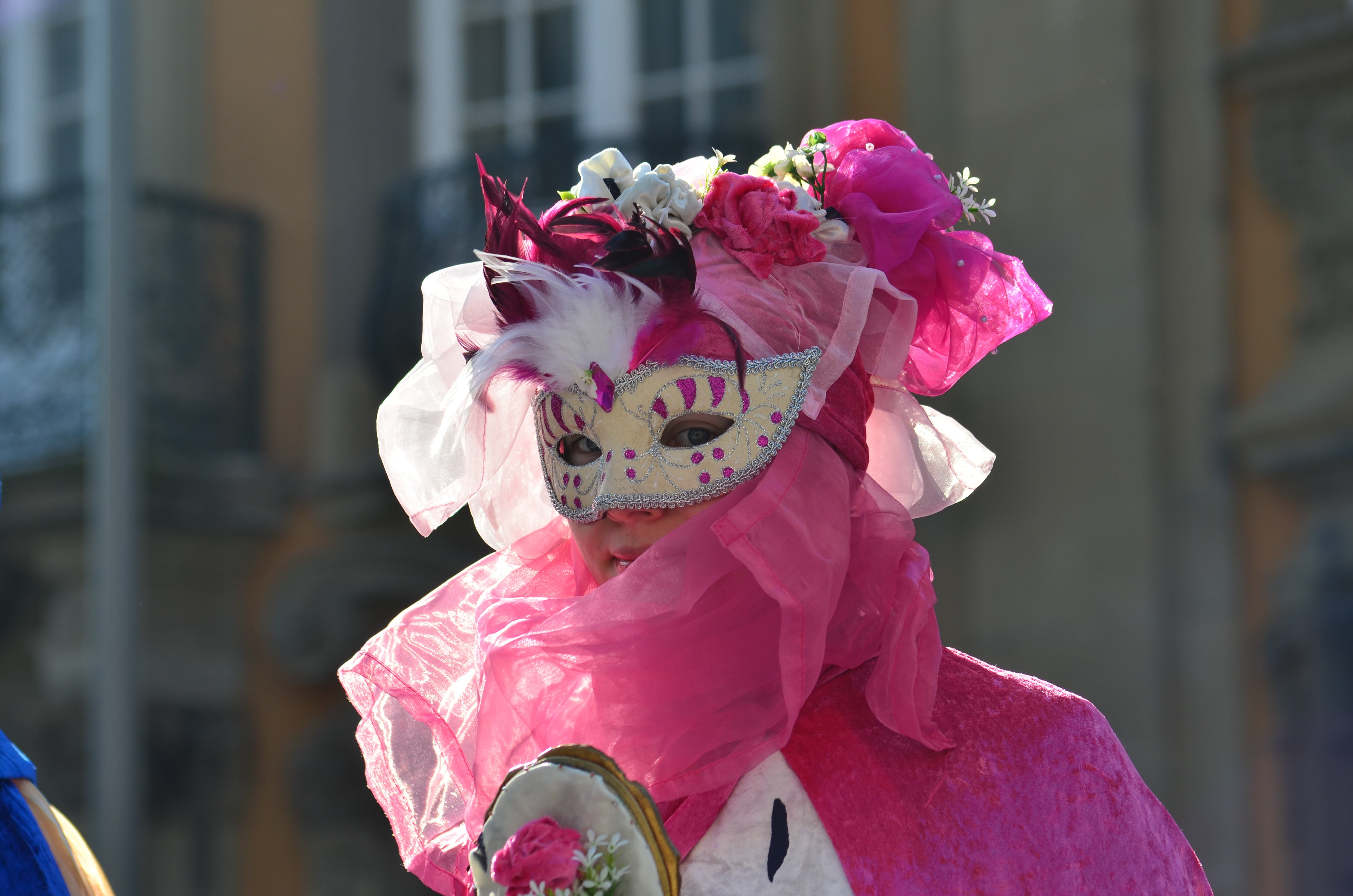 close-up, pink, built structure, venice Carnival, venice, figure, traveling Carnival, panel, stage Costume, city, mardi Gras, italy, plant, pink color, HD Wallpaper