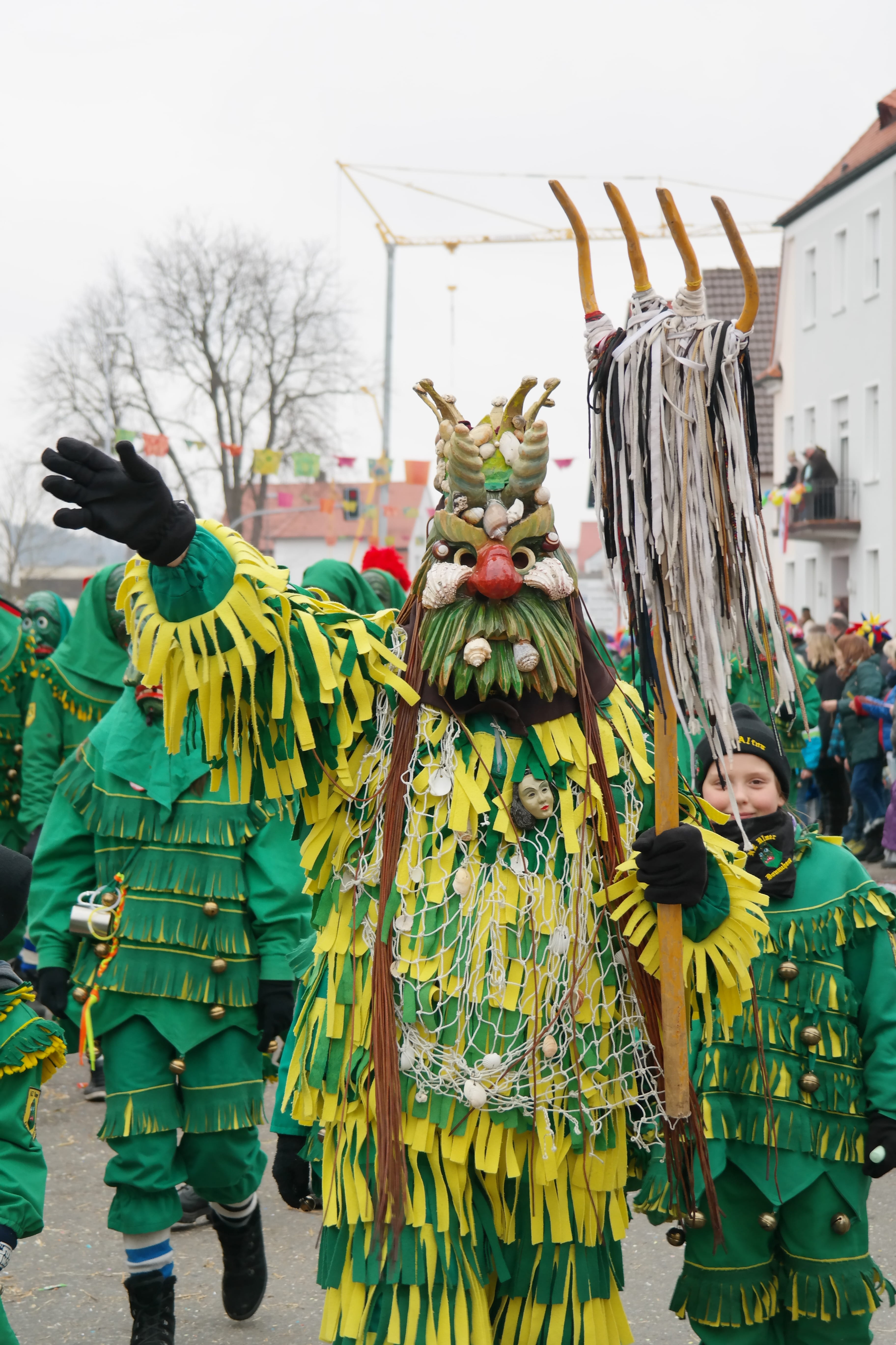 outdoors, cultures, real people, arts culture and entertainment, celebration, carnival - celebration event, parade, 5K, yellow, Neptune, architecture, Phone HD Wallpaper