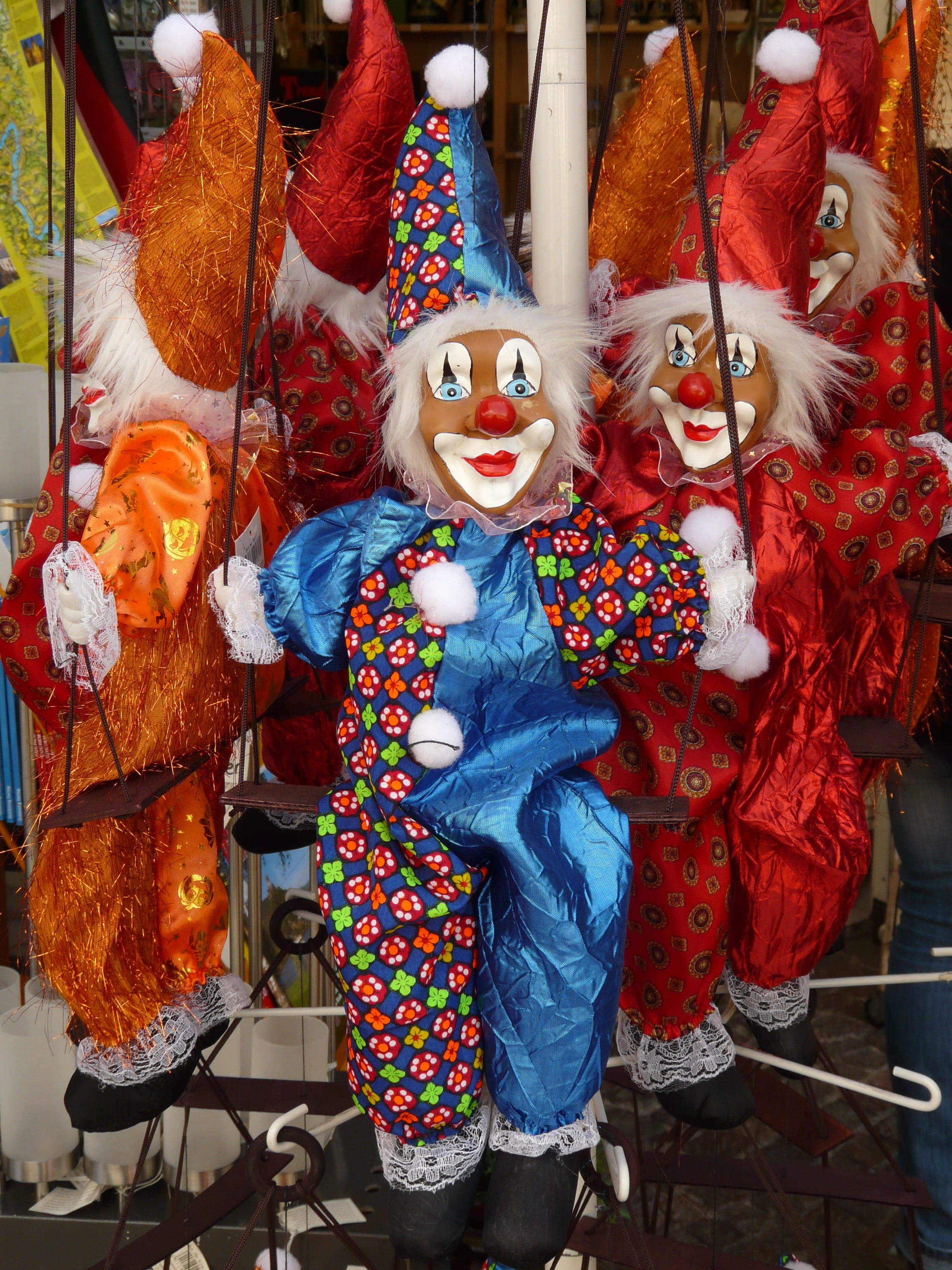 celebration, retail display, traditional Festival, decoration, children toys, doll, sculpture, festival, cultures, female likeness, art and craft, venice - Italy, Phone HD Wallpaper
