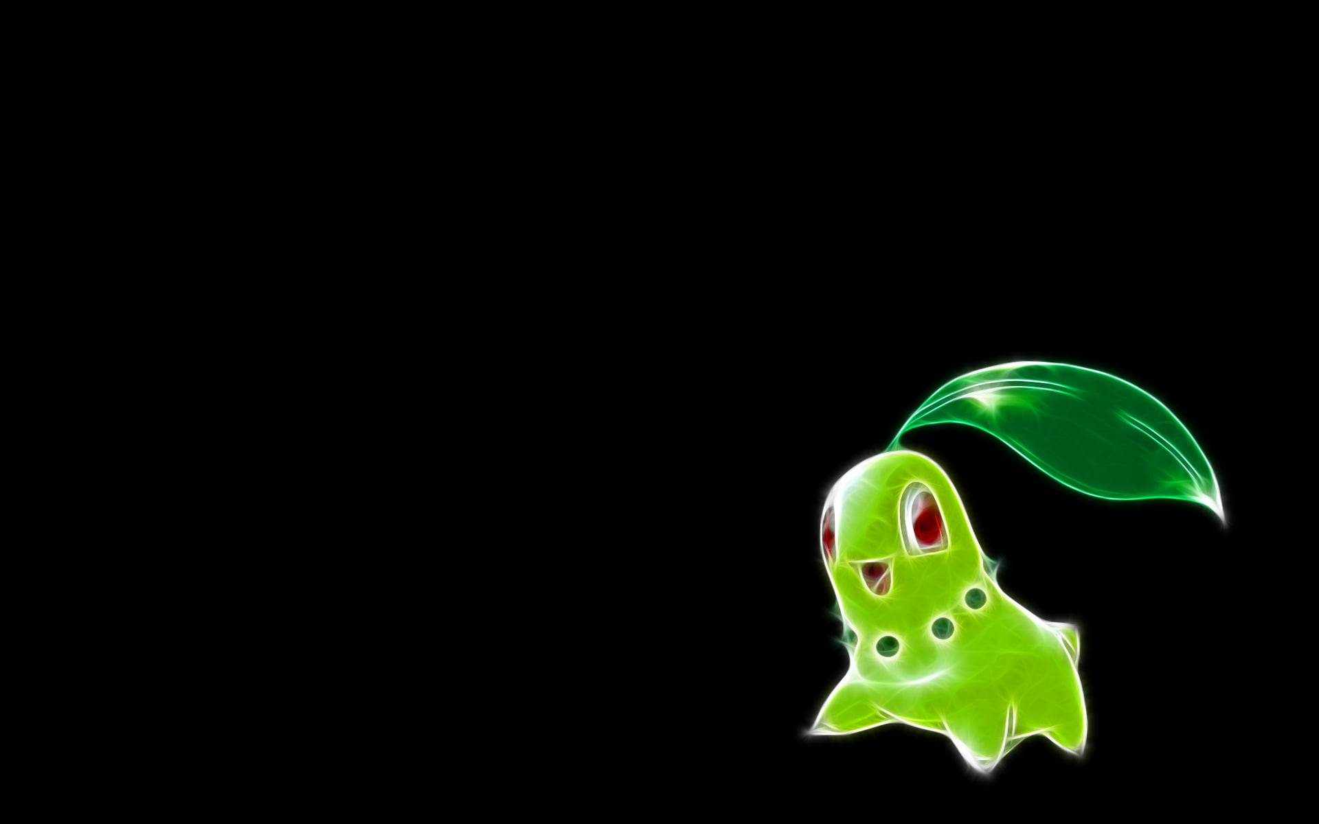 copy space, motion, glowing, Pokémon, Chikorita, still life, single object, no people, indoors, animal themes, studio shot, nature, cut out, close-up, natural pattern, HD Wallpaper