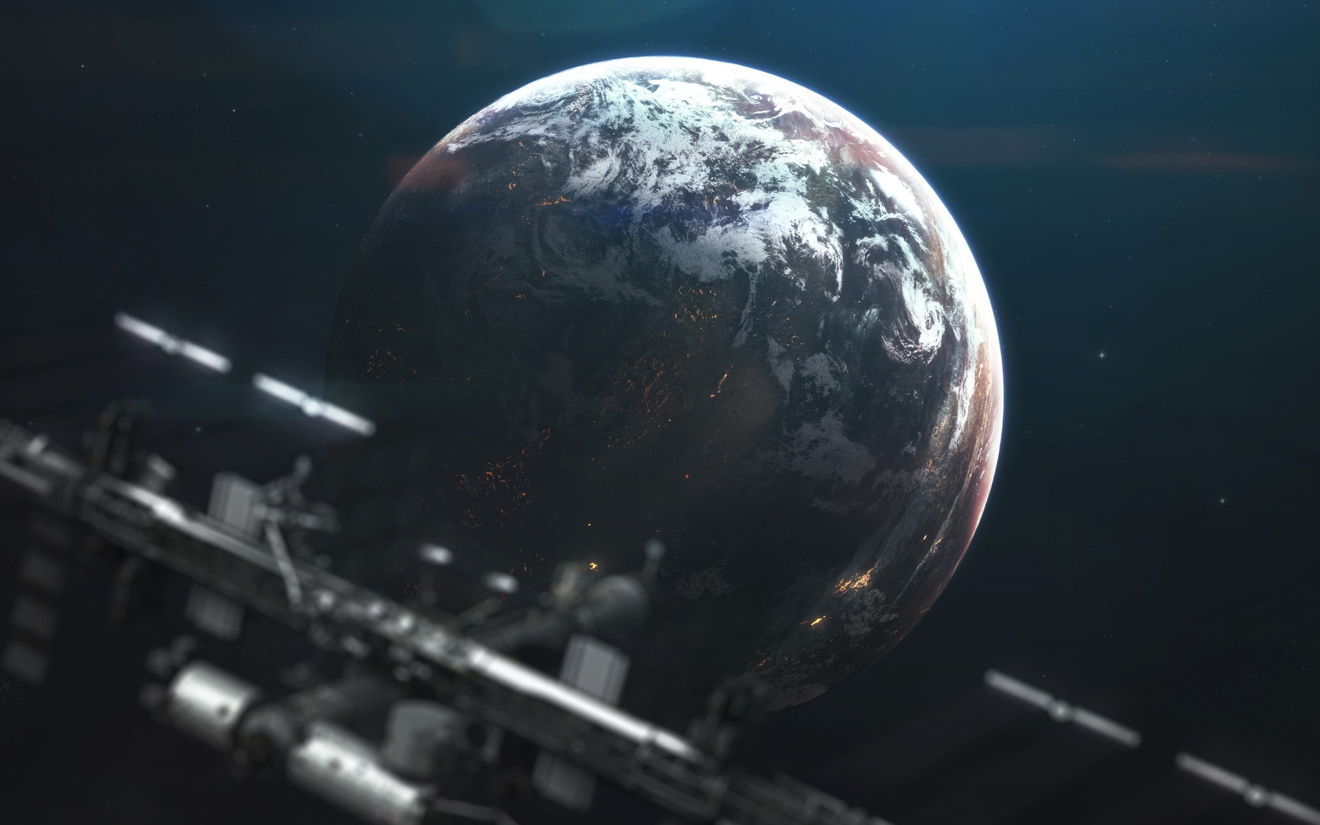 planet, digital art, 1080P, space art, Vadim Sadovski, space, HD Wallpaper