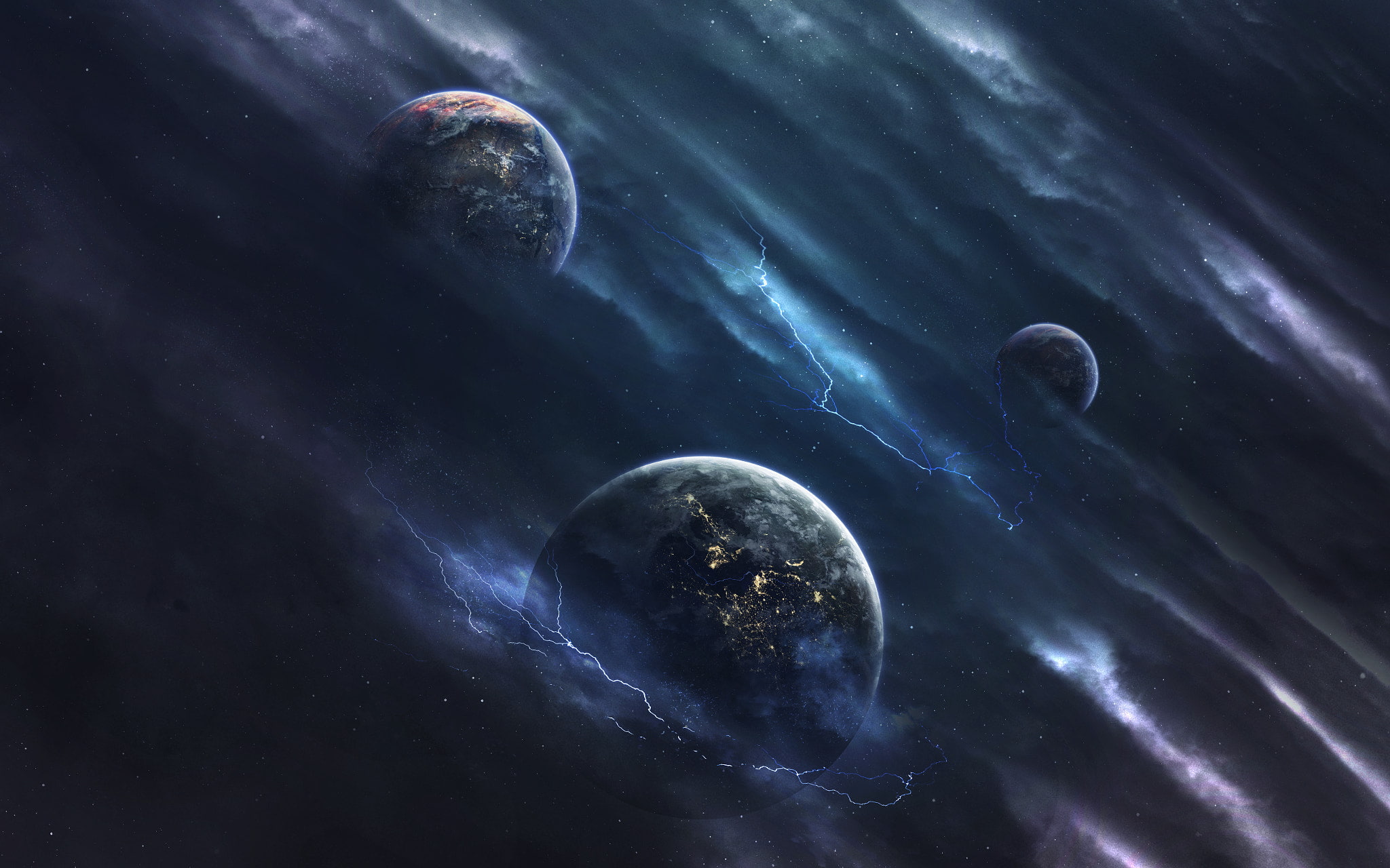 Vadim Sadovski, space, planet, digital art, space art, 1080P, 500px, HD Wallpaper