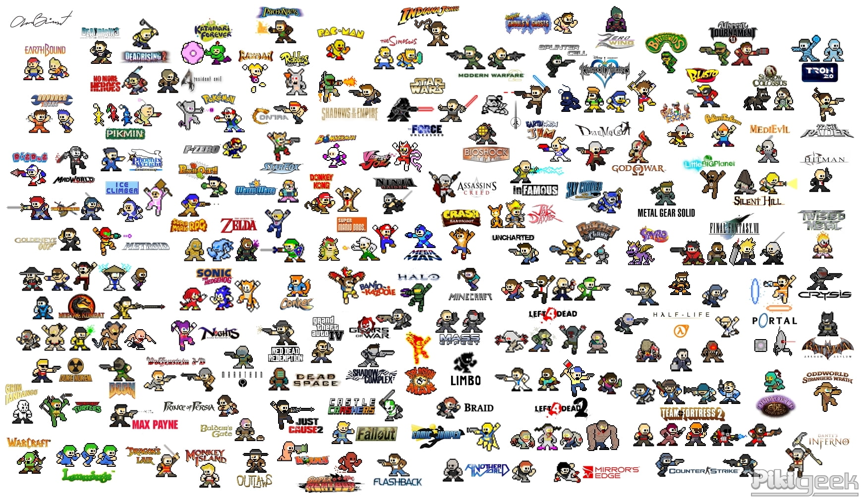 geek, max, video, man, halo, pop, crysis, portal, l, hitman, games, art, Video Games, ninjas, hd, mega, jones, indiana, 720P, payne, pokemon, HD Wallpaper