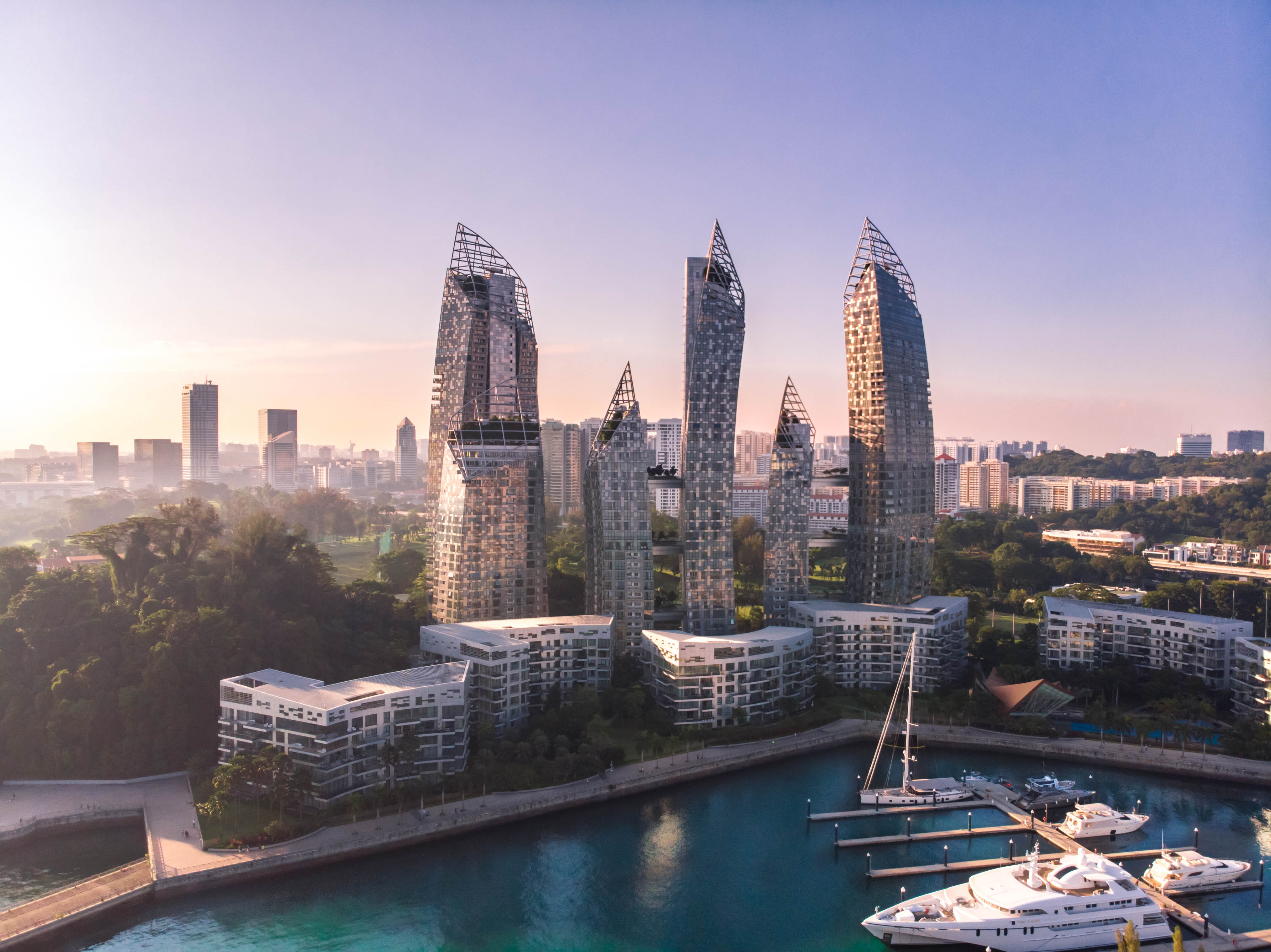 futuristic, edgy, 4K, catamaran, architecture, cuidad, city, skyscraper, line, irregular, jungle, landscape, tall - high, building, financial district, HD Wallpaper