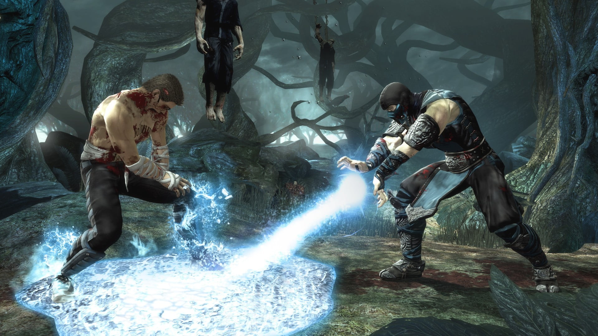 underwater, lifestyles, mortal, flowing, frost, enjoyment, women, flowing water, men, full length, battle, johnny cage, teamwork, 1080P, leisure activity, HD Wallpaper
