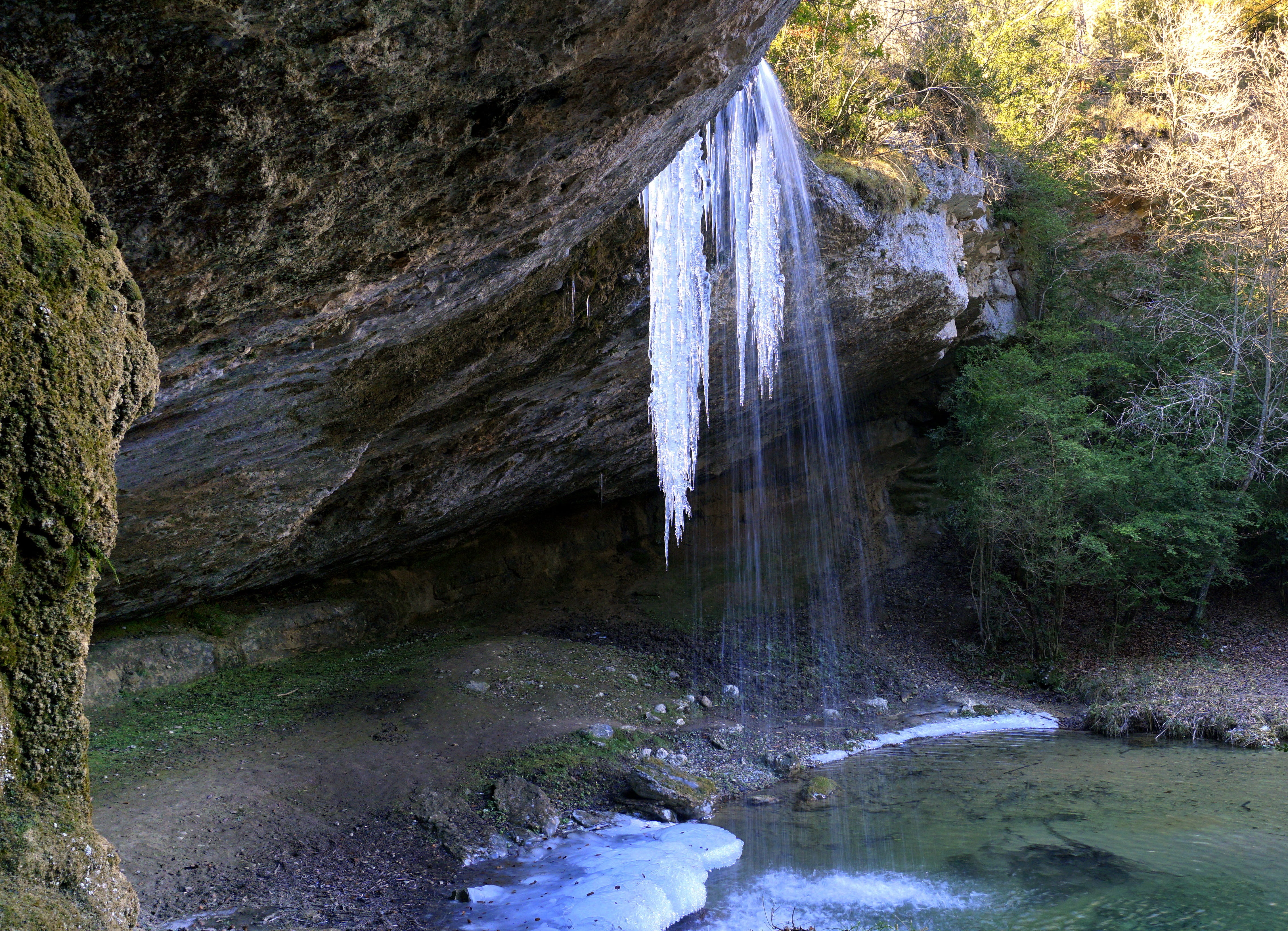 scenics - nature, day, nature, outdoors, solid, rock, icicles, ice, ice cream, water, flowing, non-urban scene, long exposure, winter, no people, frozen river, HD Wallpaper