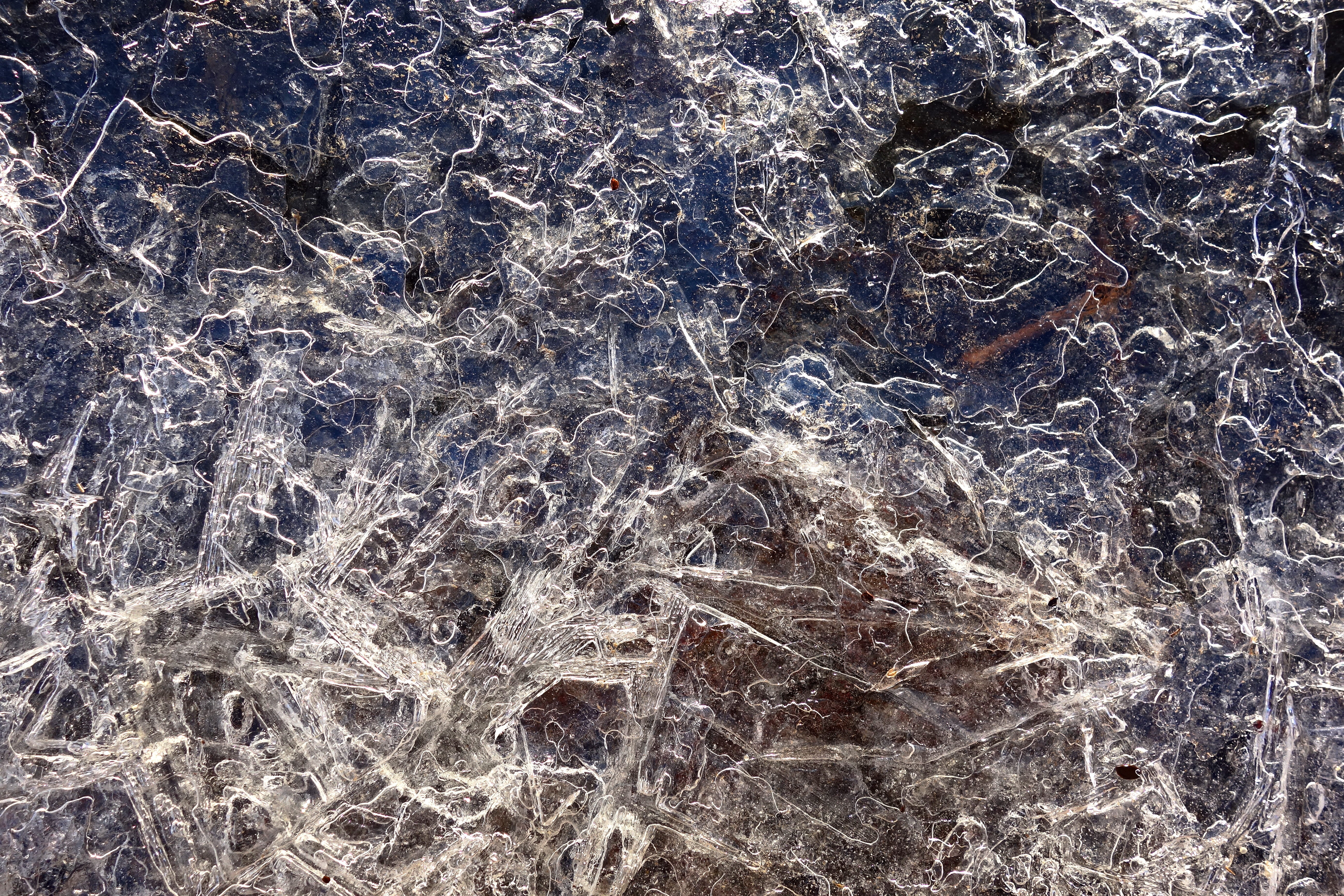 rock - object, frozen, close-up, nature, pond, cold temperature, full frame, ice, frozen pond, textured, backgrounds, abstract backgrounds, day, 5K, pattern, HD Wallpaper