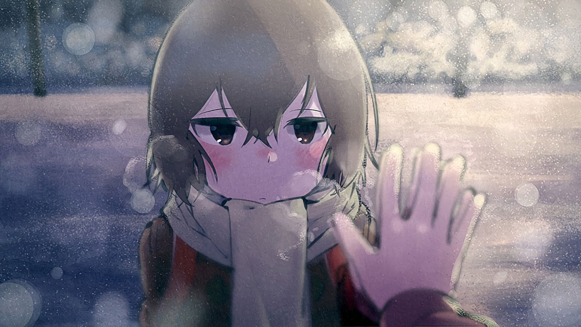 dragon, purple, reflection, outdoors, lifestyles, child, Boku dake ga Inai Machi, 1080P, girls, offspring, innocence, females, leisure activity, black, HD Wallpaper