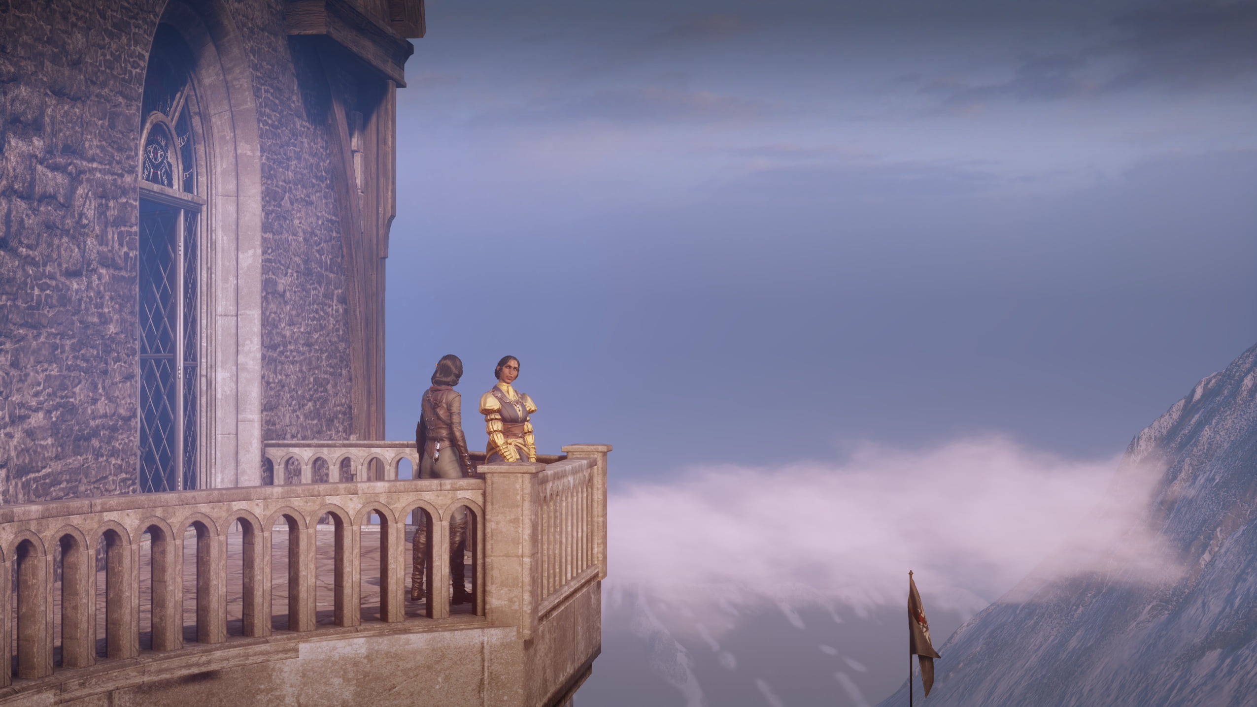 Josephine Montilyet, Dragon Age Inquisition, sky, Dragon Age, 1080P, purple, PC gaming, blue, HD Wallpaper