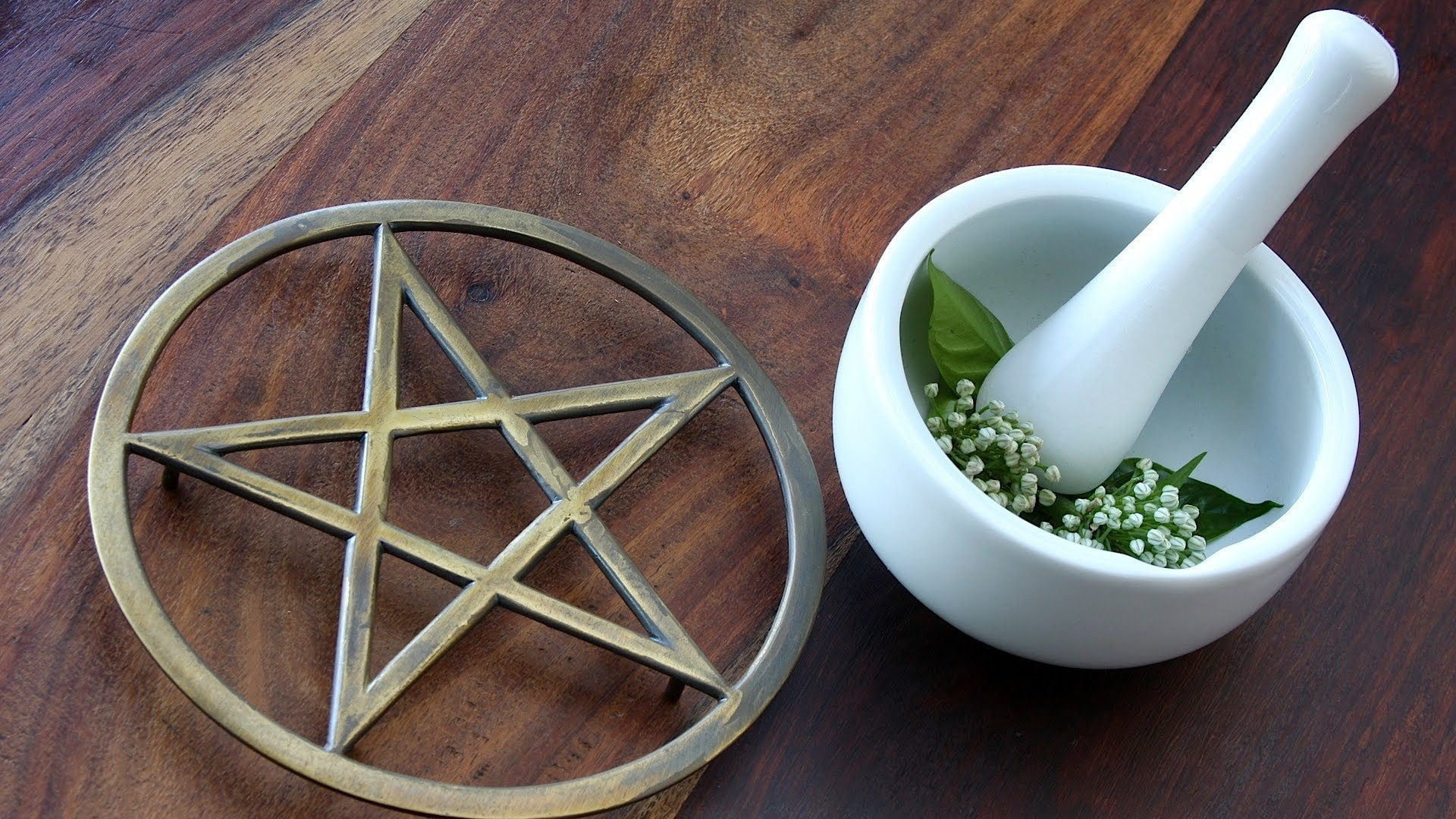 variation, witch, mortar and pestle, Dark, wellbeing, fantasy, herb, container, no people, wicca, high angle view, religion, food, 1080P, plant, indoors, HD Wallpaper