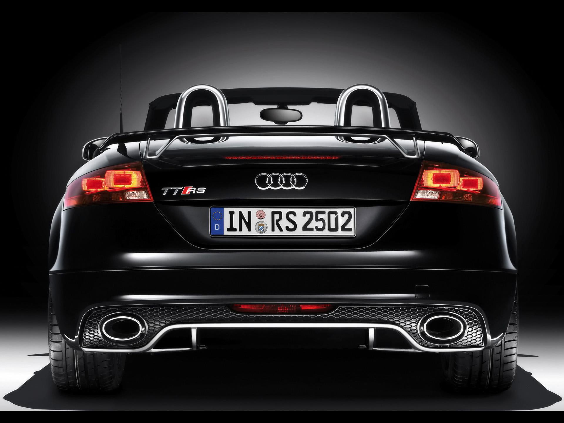cars, hd, tt, Audi, 1080P, tuning, Black, TT RS, car, Cabrio, art, rs, HD Wallpaper