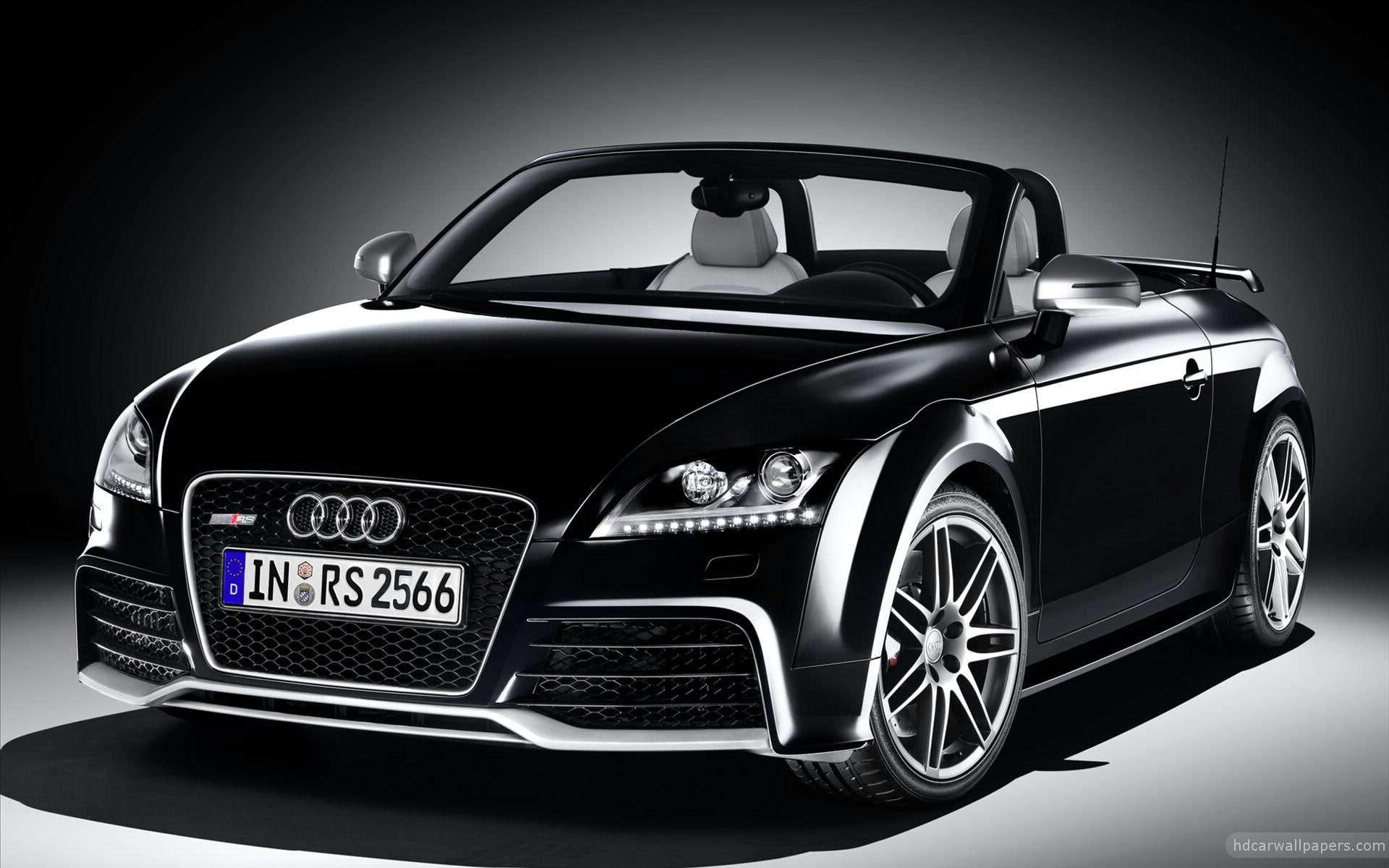 rs, 2012, black, 1080P, tt, audi, convertible, coupe, cars, HD Wallpaper