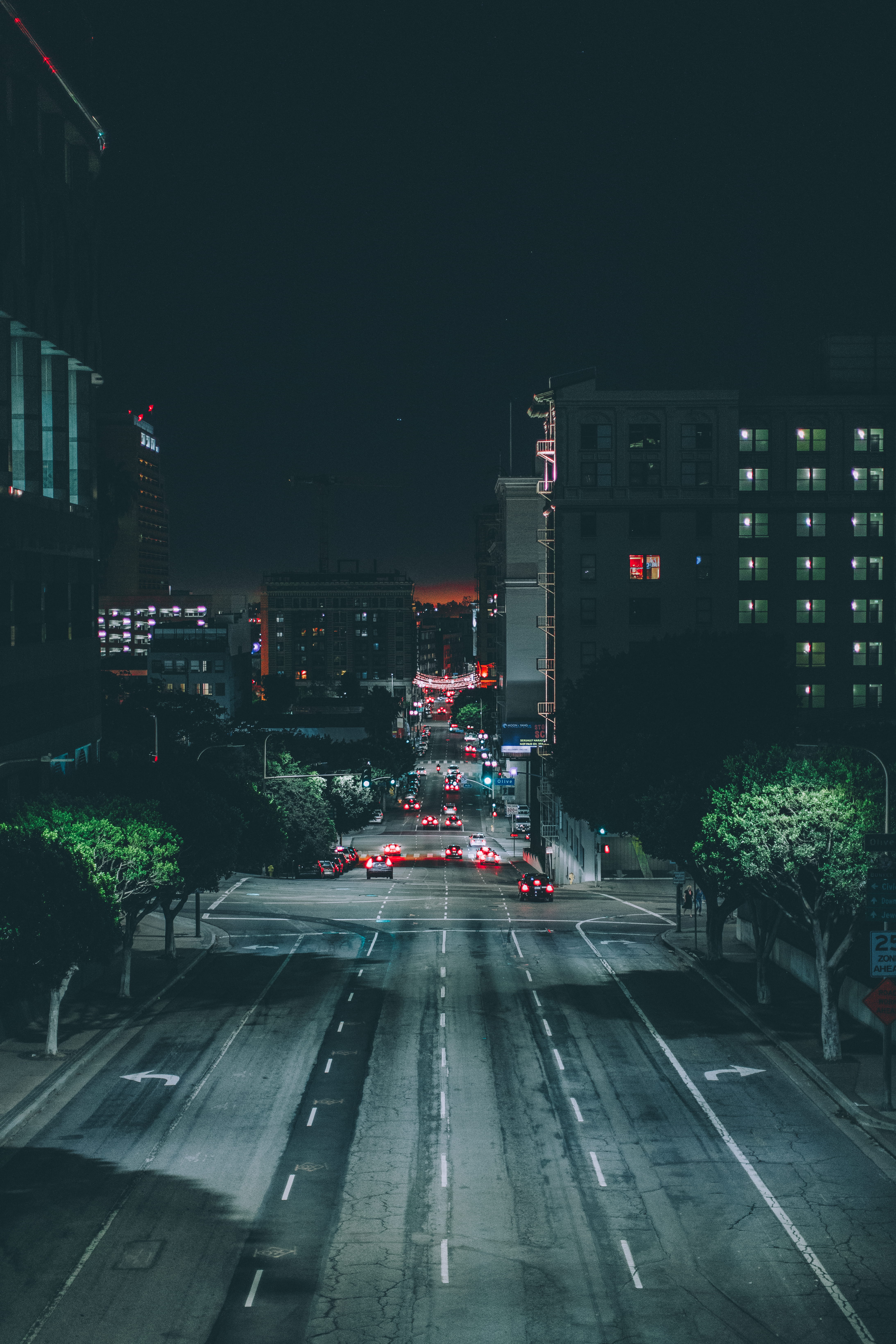 cityscape, direction, city Life, nature, cars, transportation, the way forward, street, road, illuminated, traffic, Light Pollution, night, mode of transportation, Phone HD Wallpaper