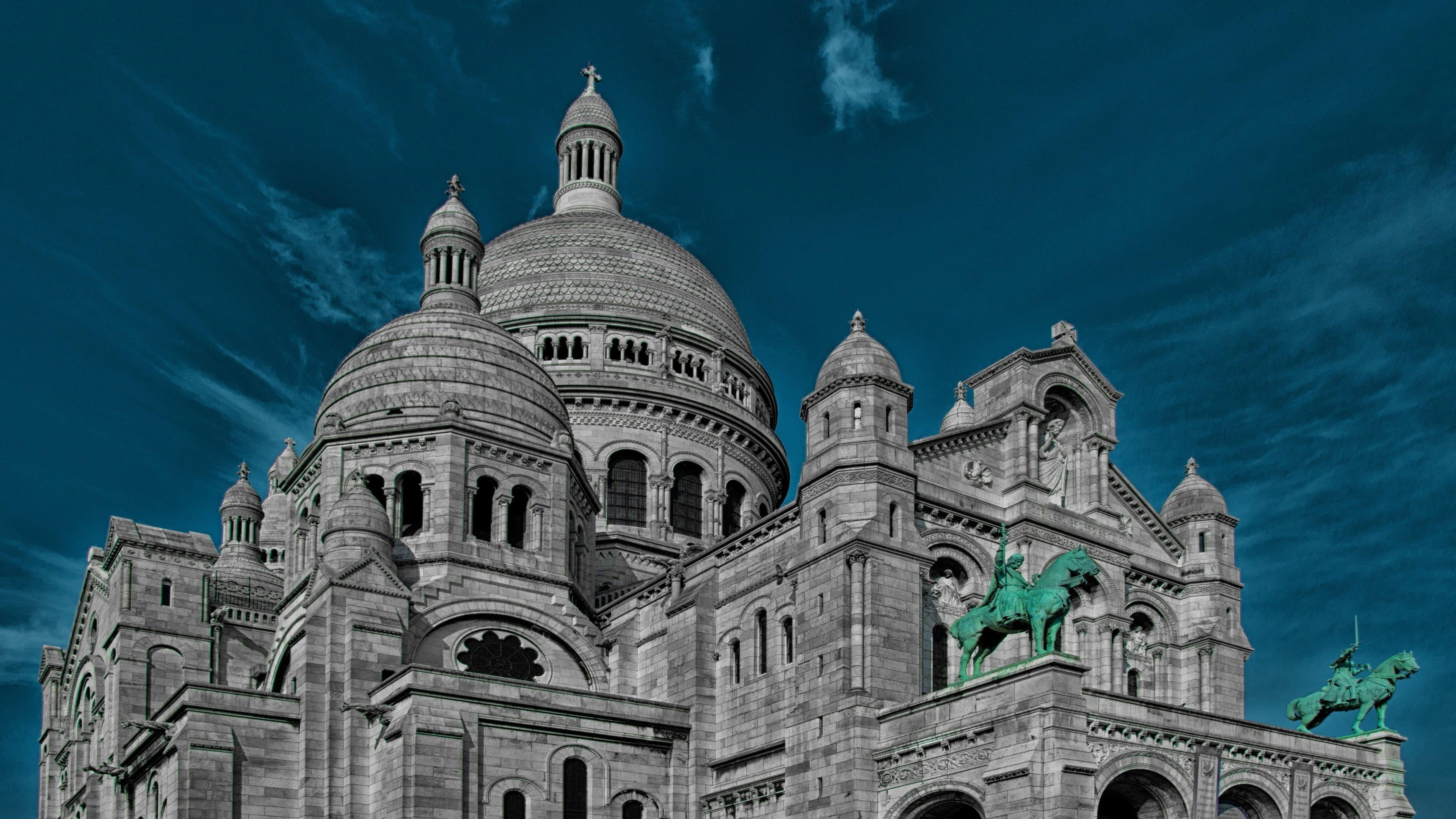 ornate, low angle view, landmark, city, cathedral, blue sky, spirituality, church, travel destinations, outdoors, dome, building, religion, travel, medieval architecture, HD Wallpaper