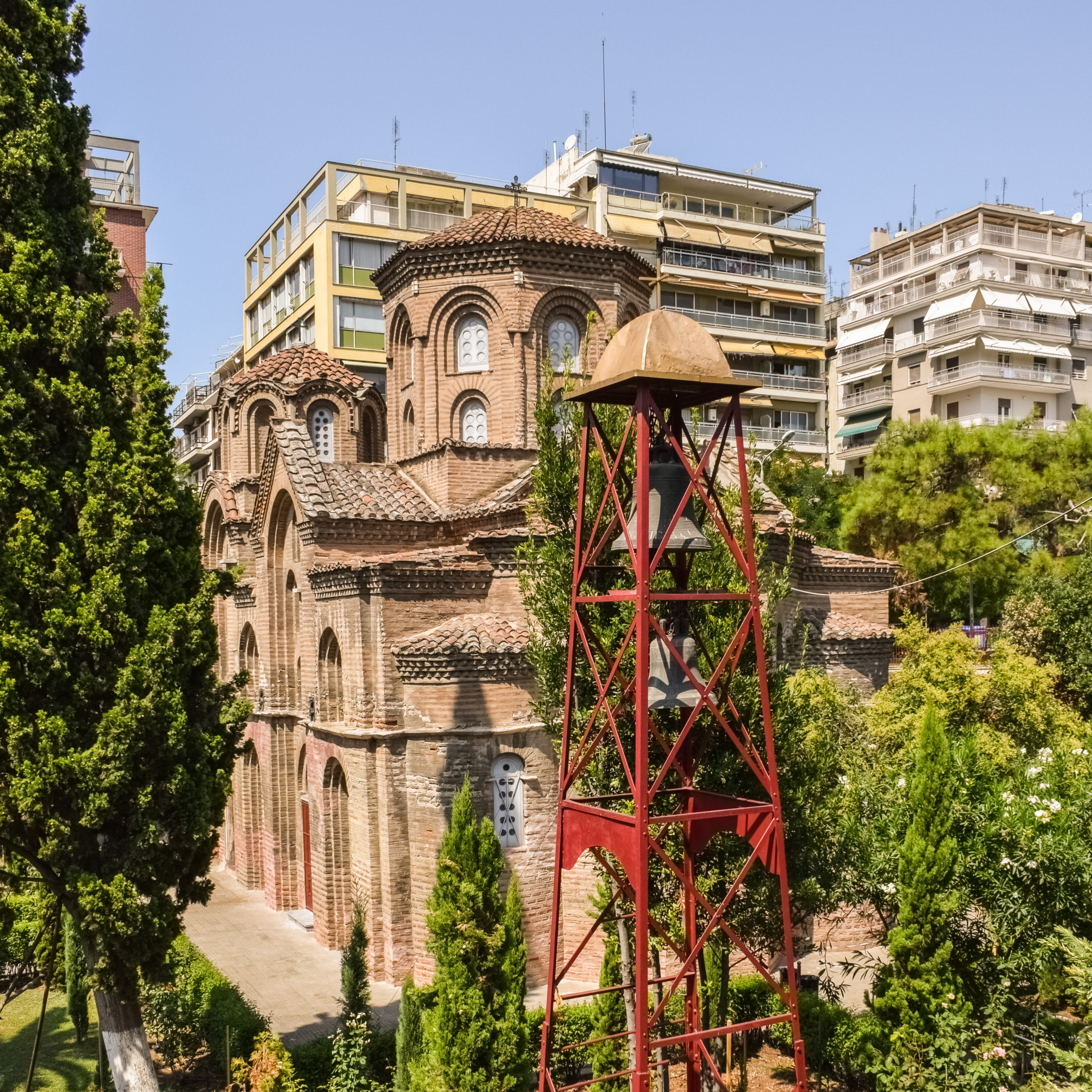 city, religion, salonica, architecture, sky, christianity, belfry, macedonia, spirituality, history, orthodox, tree, outdoors, belief, building exterior, Phone HD Wallpaper