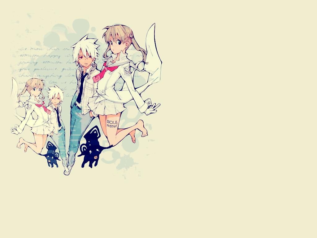 retro styled, colored background, studio shot, Soul Eater, sky, 480P, white, no people, illustration, nature, fantasy, creativity, digital composite, human representation, HD Wallpaper