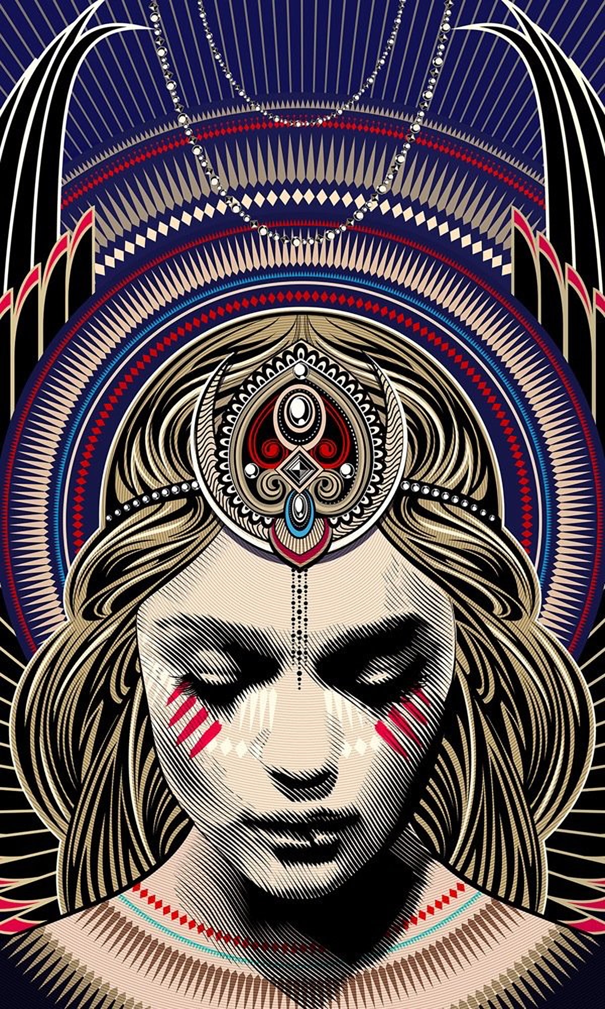 creativity, art and craft, backgrounds, 1080P, concentric, portrait display, multi colored, ornate, belief, religion, representation, no people, spirituality, Phone HD Wallpaper