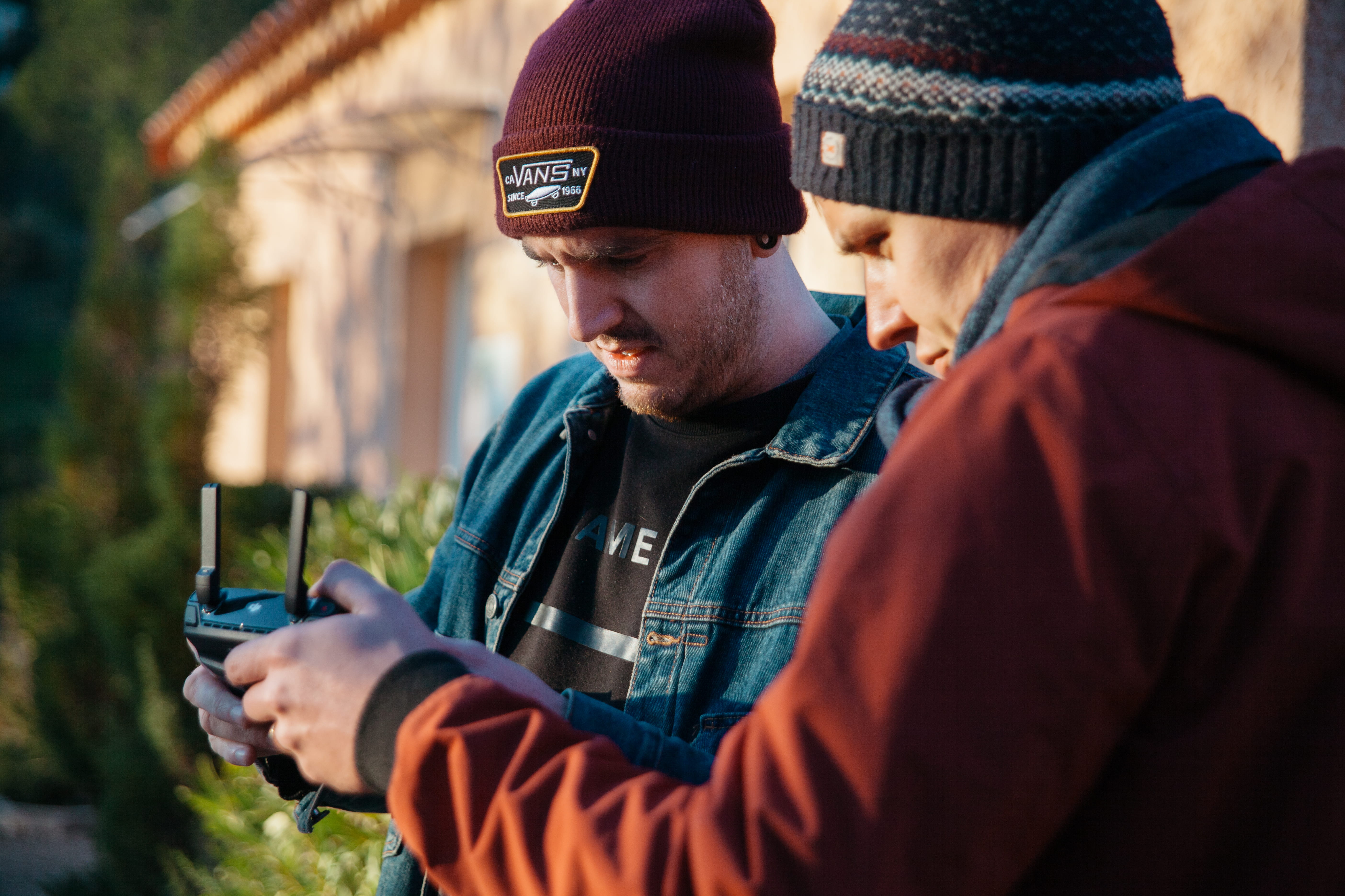 men, nature, computer, day, camera, videoproduction, electronics, cameragear, togetherness, holding, headshot, knit hat, young men, photo, device, camera equipment, HD Wallpaper