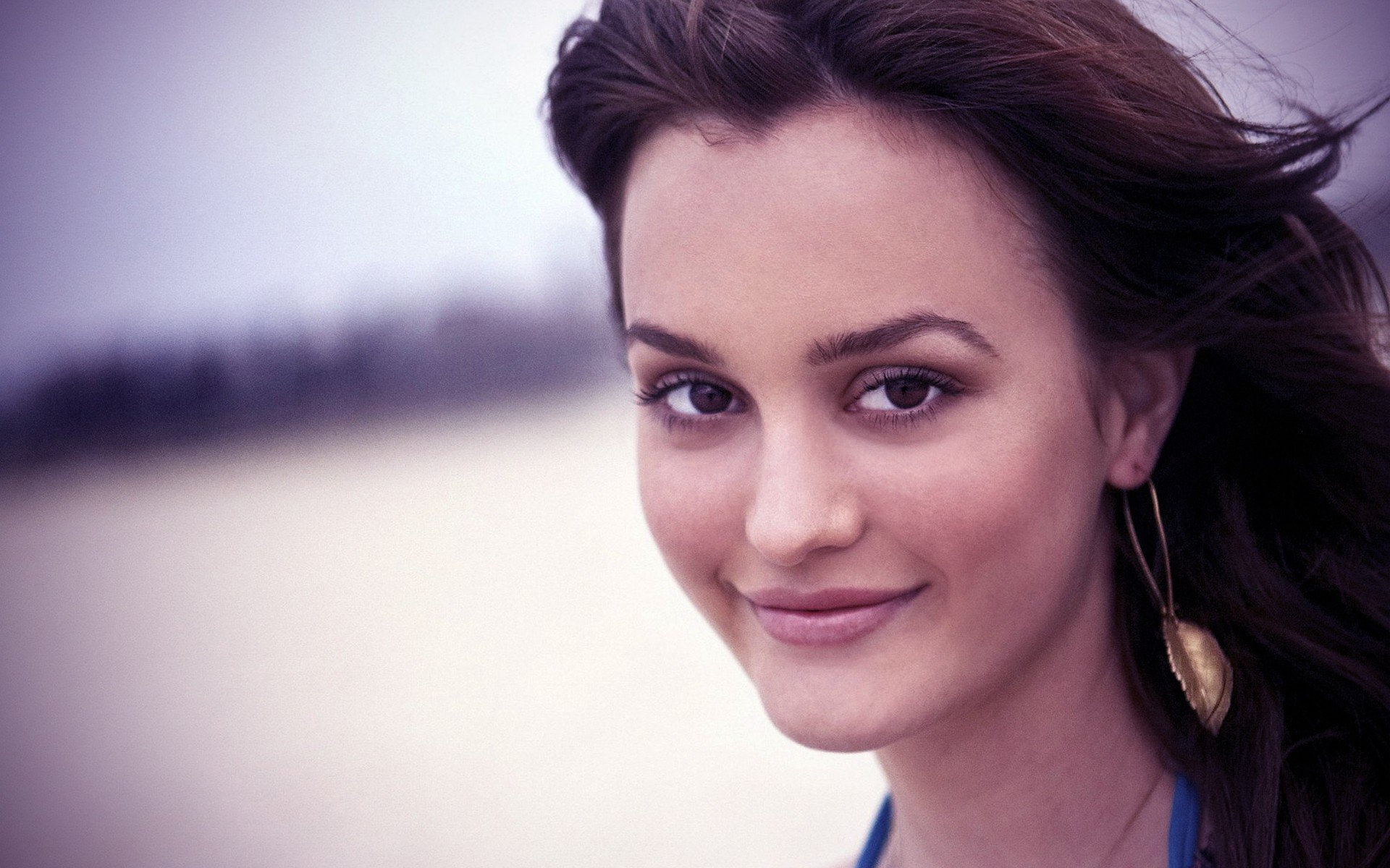 close up, celebrity, 1080P, leighton, brunettes, women, faces, meester, HD Wallpaper