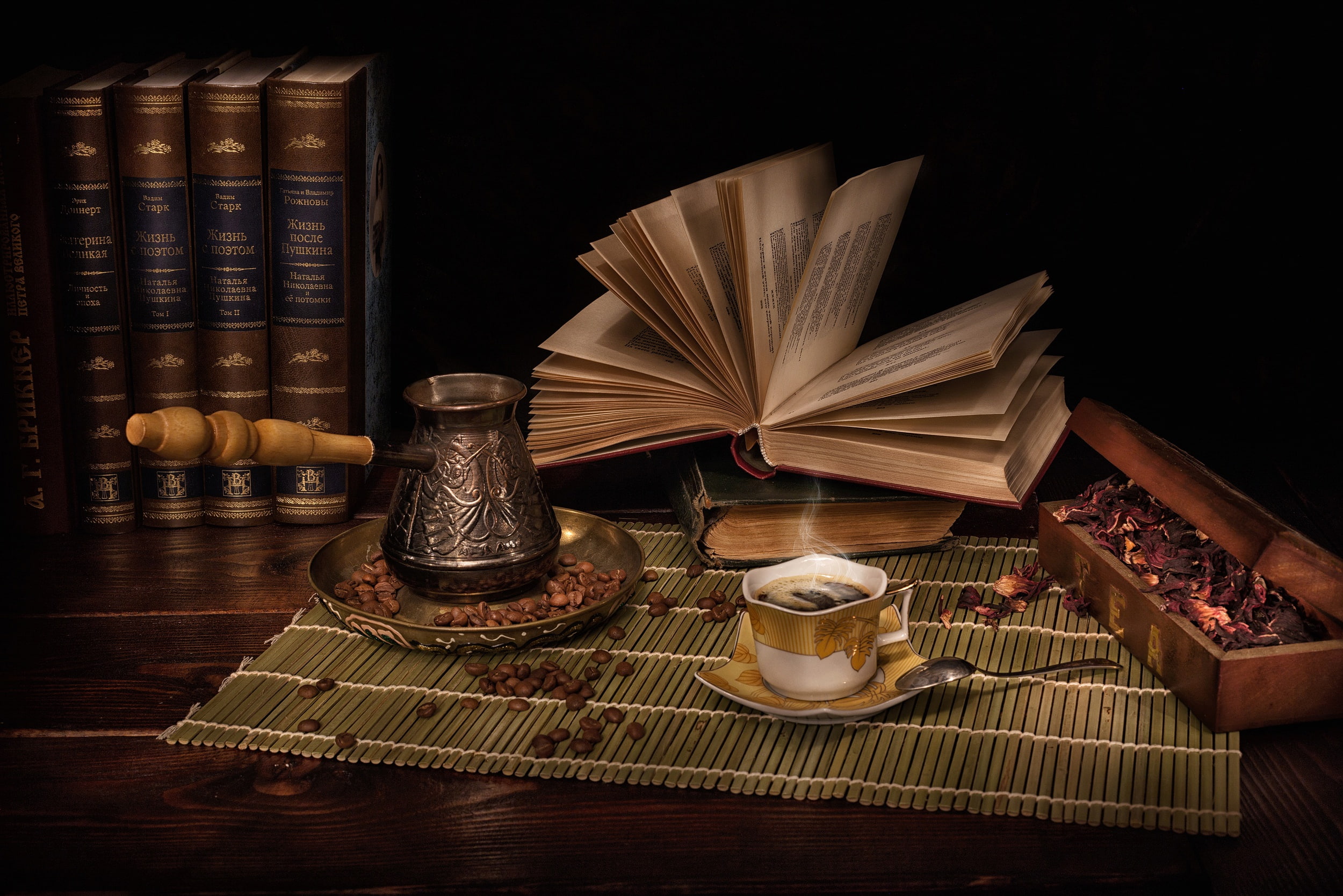 cup, 1080P, beans, book, life, still, coffee, HD Wallpaper
