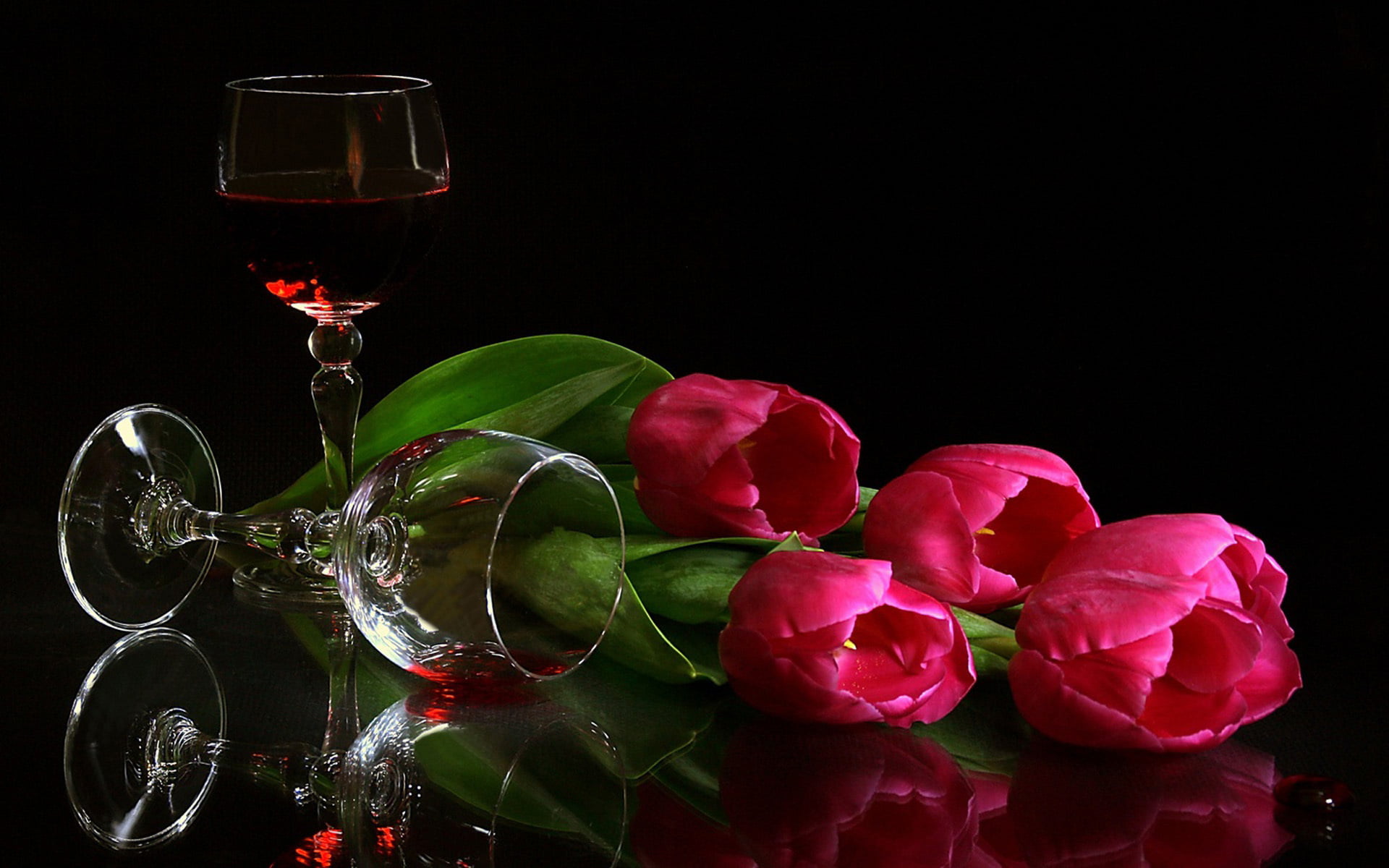 liquid, close-up, glass, red, wine Bottle, party - Social Event, flowering plant, glass - Material, red wine, four, glasses, drinking Glass, rose - flower, HD Wallpaper