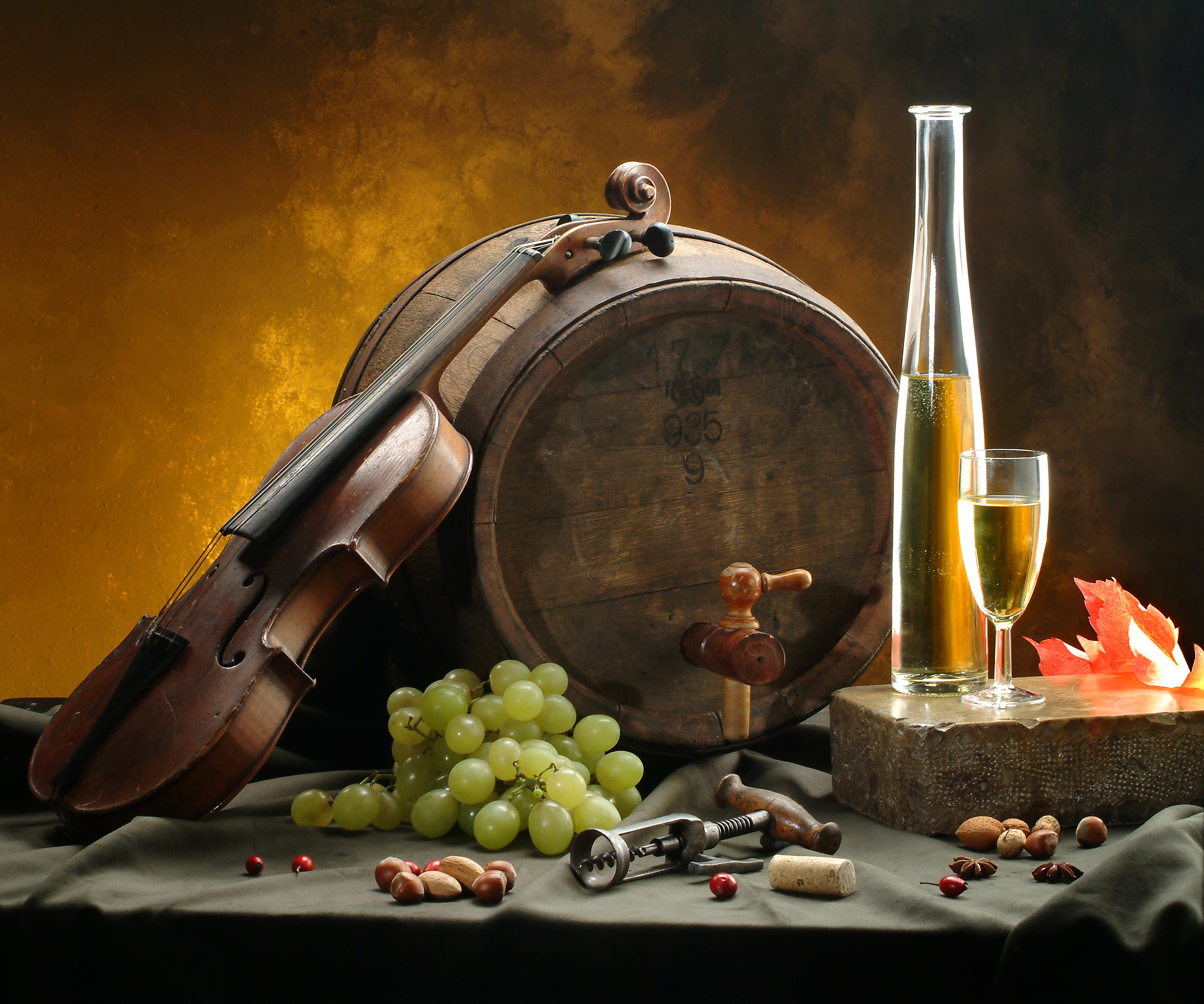 food and drink, barrel, grape, old, wood - Material, alcohol, liquid, 5K, no people, grapes, indoors, beside, food, nuts, winery, container, corkscrew, HD Wallpaper