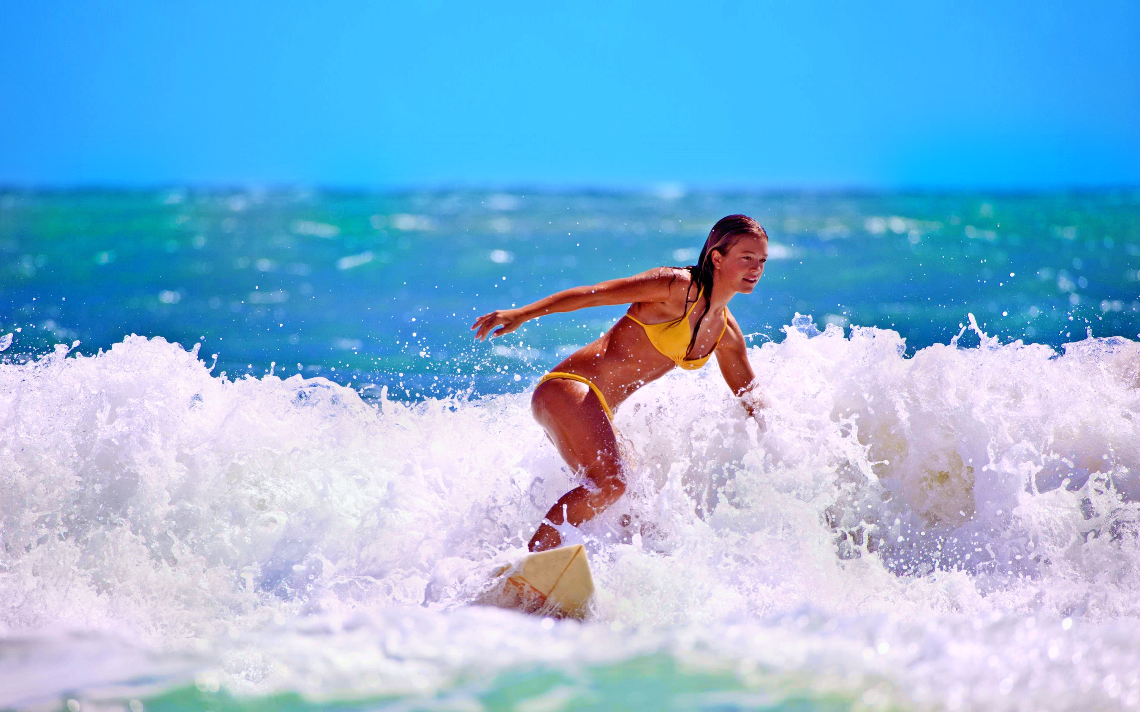 exercising, lifestyles, outdoors, men, motion, water, splashing, surfing 4k awesome  hd, aquatic sport, wave, strength, nature, enjoyment, sea, 4K, activity, HD Wallpaper