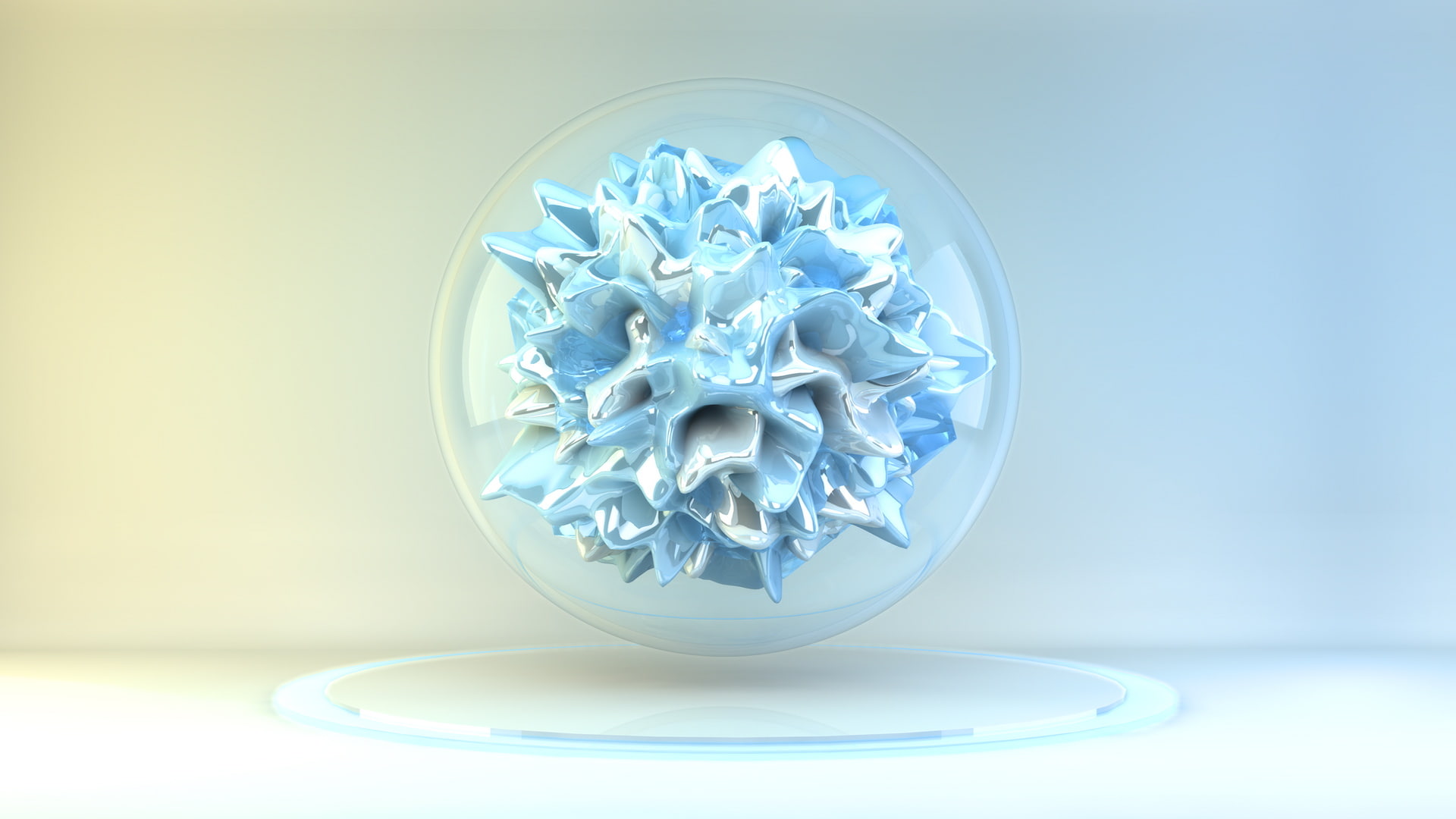 glass, blue, light blue, light, d, photo, clear, 1080P, awesome, sphere, round, white, HD Wallpaper