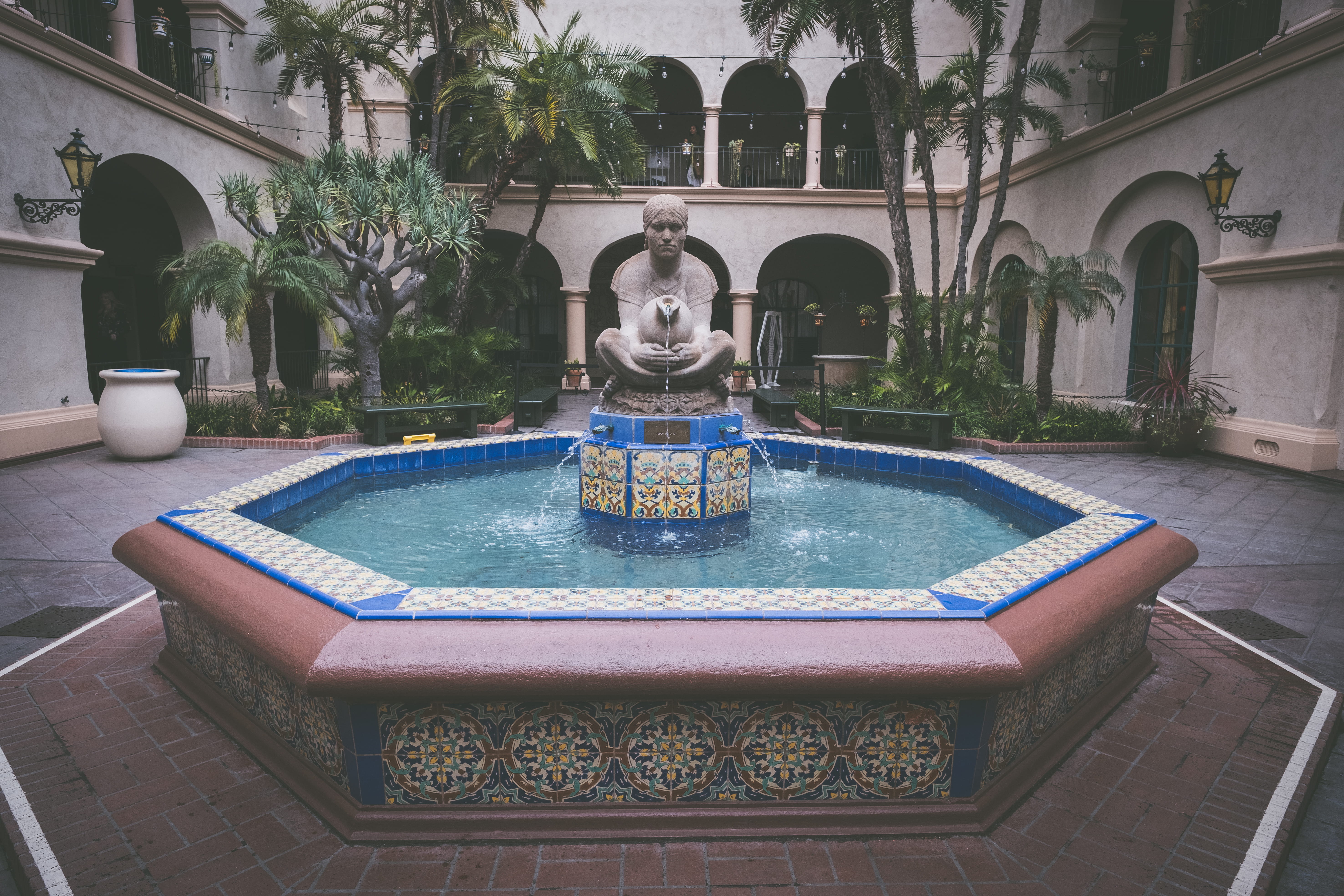 nature, building exterior, pool, built structure, san diego, water, no people, person, tree, balboa, 5K, courtyard, representation, square, building, ca, HD Wallpaper