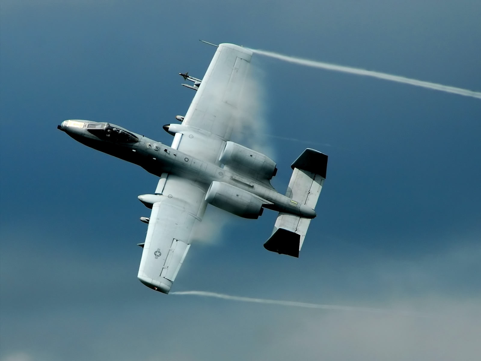 x, vapor, thunderbolt, trails, vortex, 720P, art, hd, Military, aircraft, ii, vehicles, HD Wallpaper