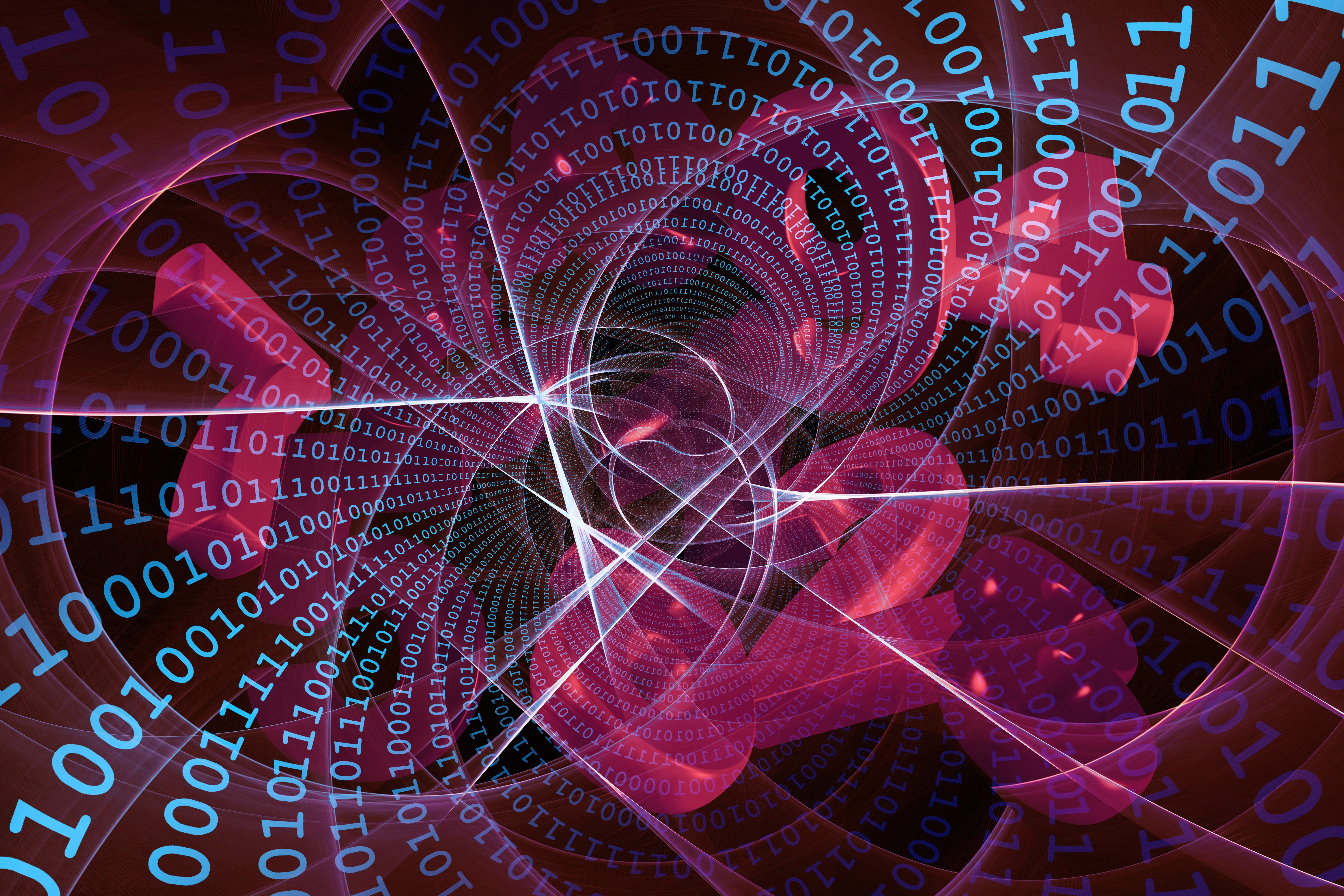 figures, line, 5K, binary code, HD Wallpaper