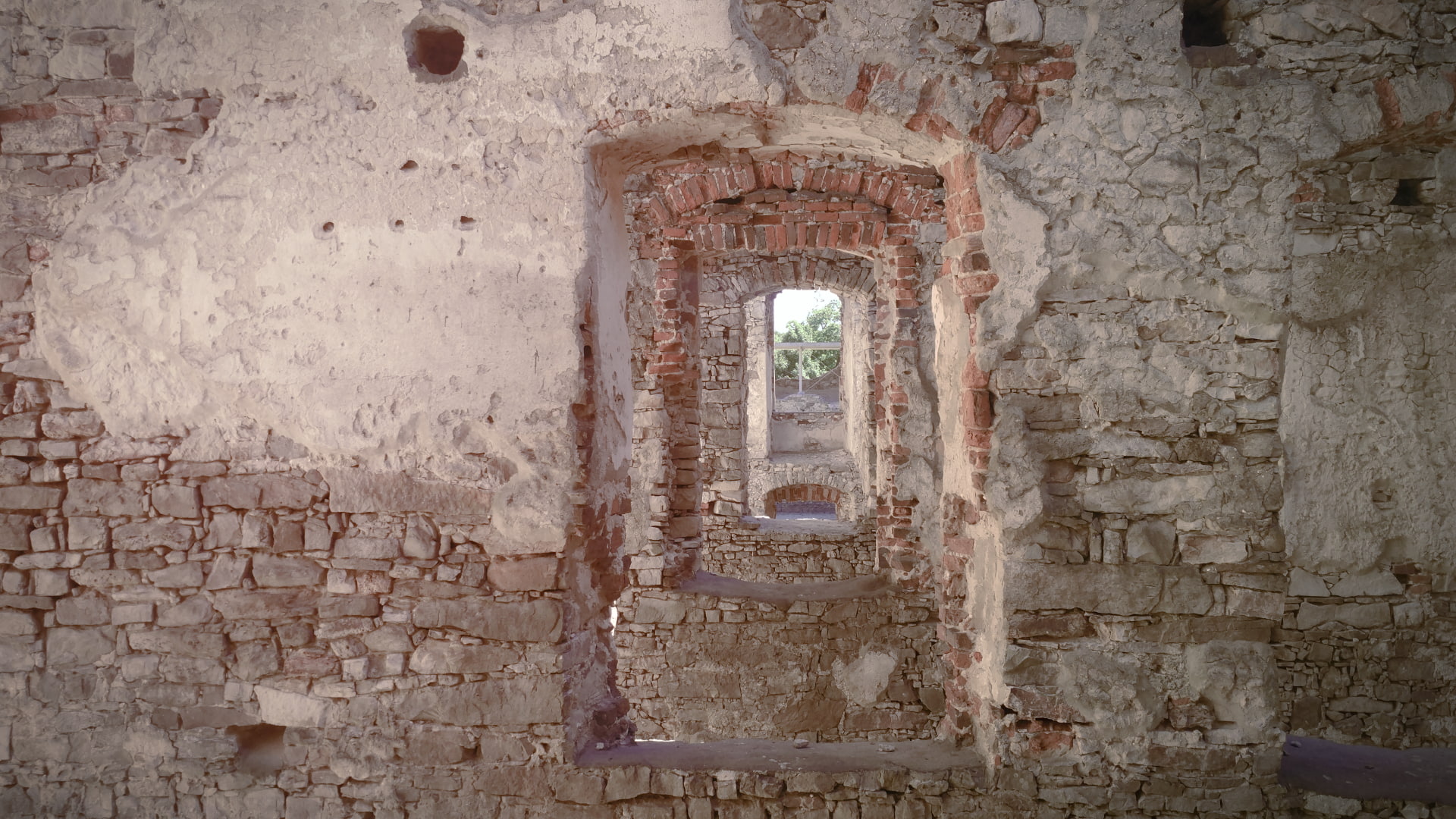 1080P, castle, ruin, bricks, Poland, HD Wallpaper