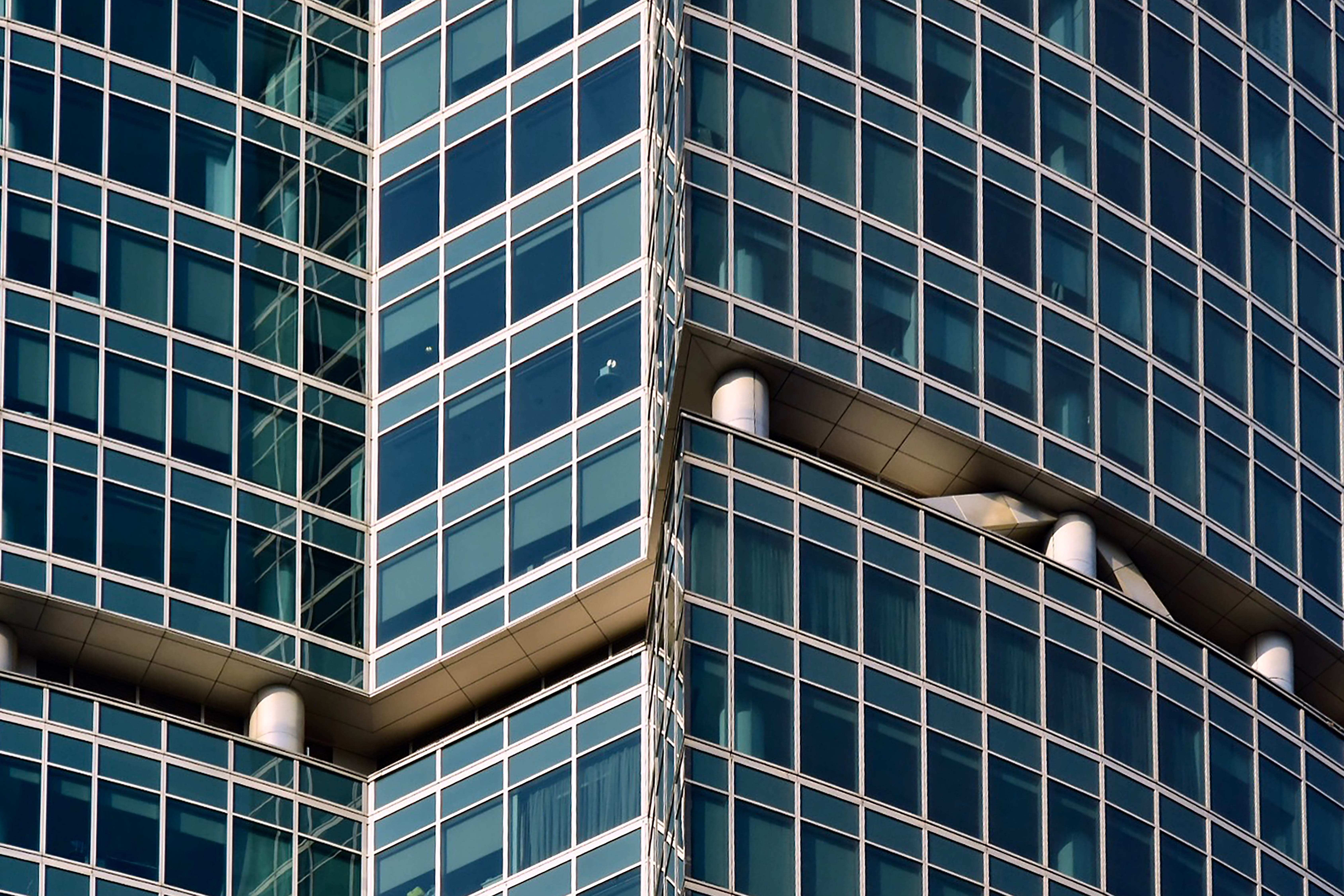 office, story, blue, no people, office building exterior, built structure, architectural, window, glass - material, skyscraper, outdoors, modern, lines, HD Wallpaper